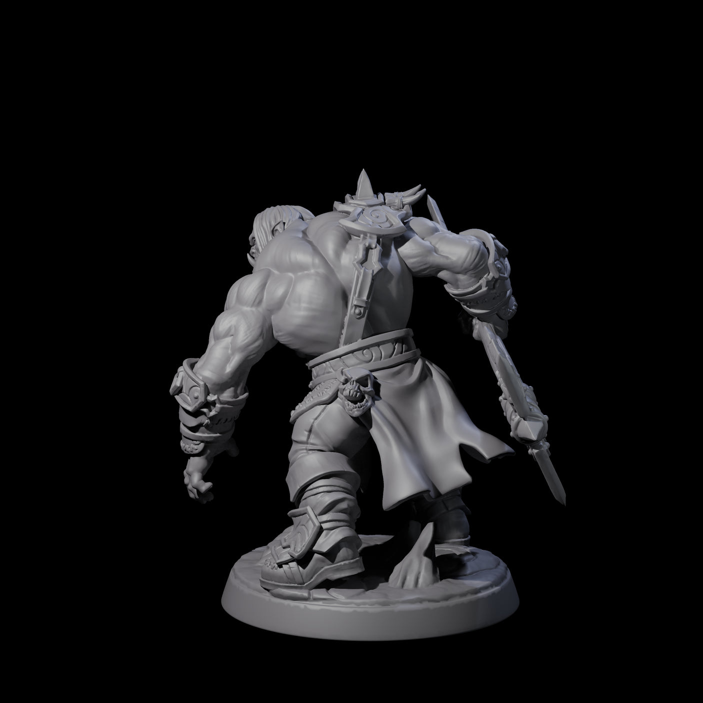 Marauding Orc Raider A Miniature for Dungeons and Dragons, Pathfinder or other TTRPGs