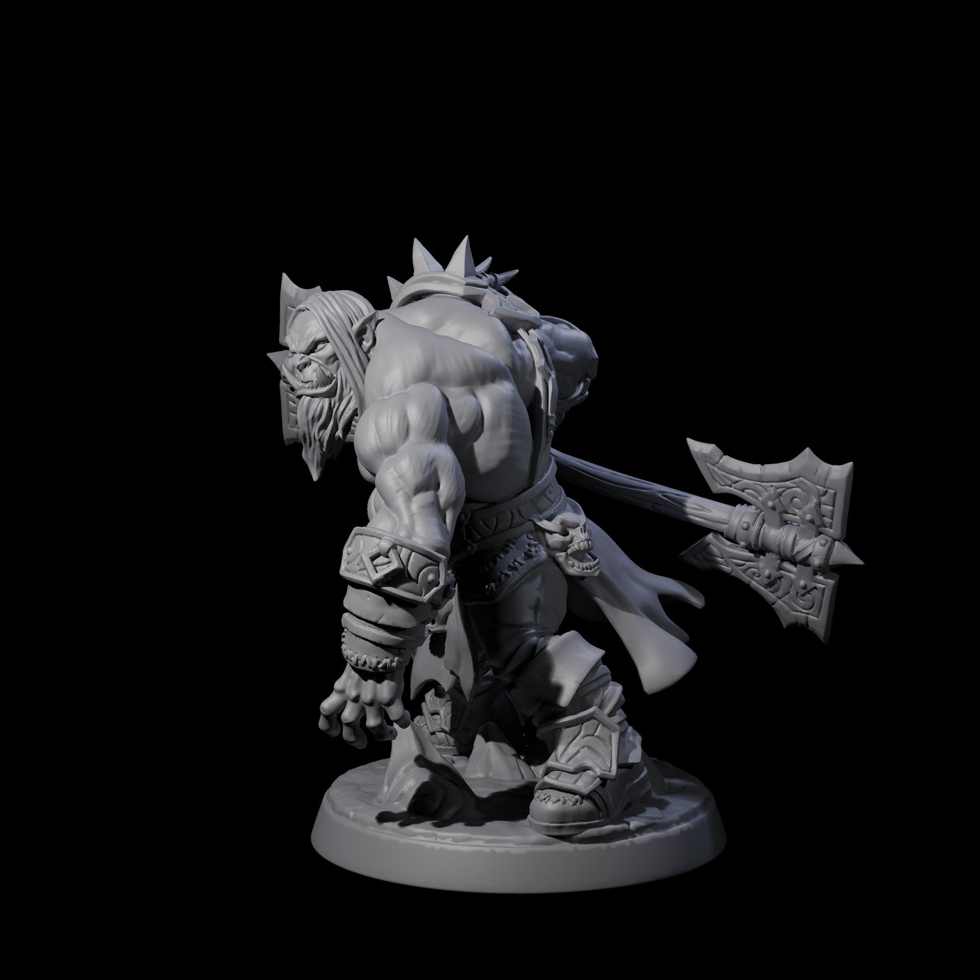 Marauding Orc Raider A Miniature for Dungeons and Dragons, Pathfinder or other TTRPGs