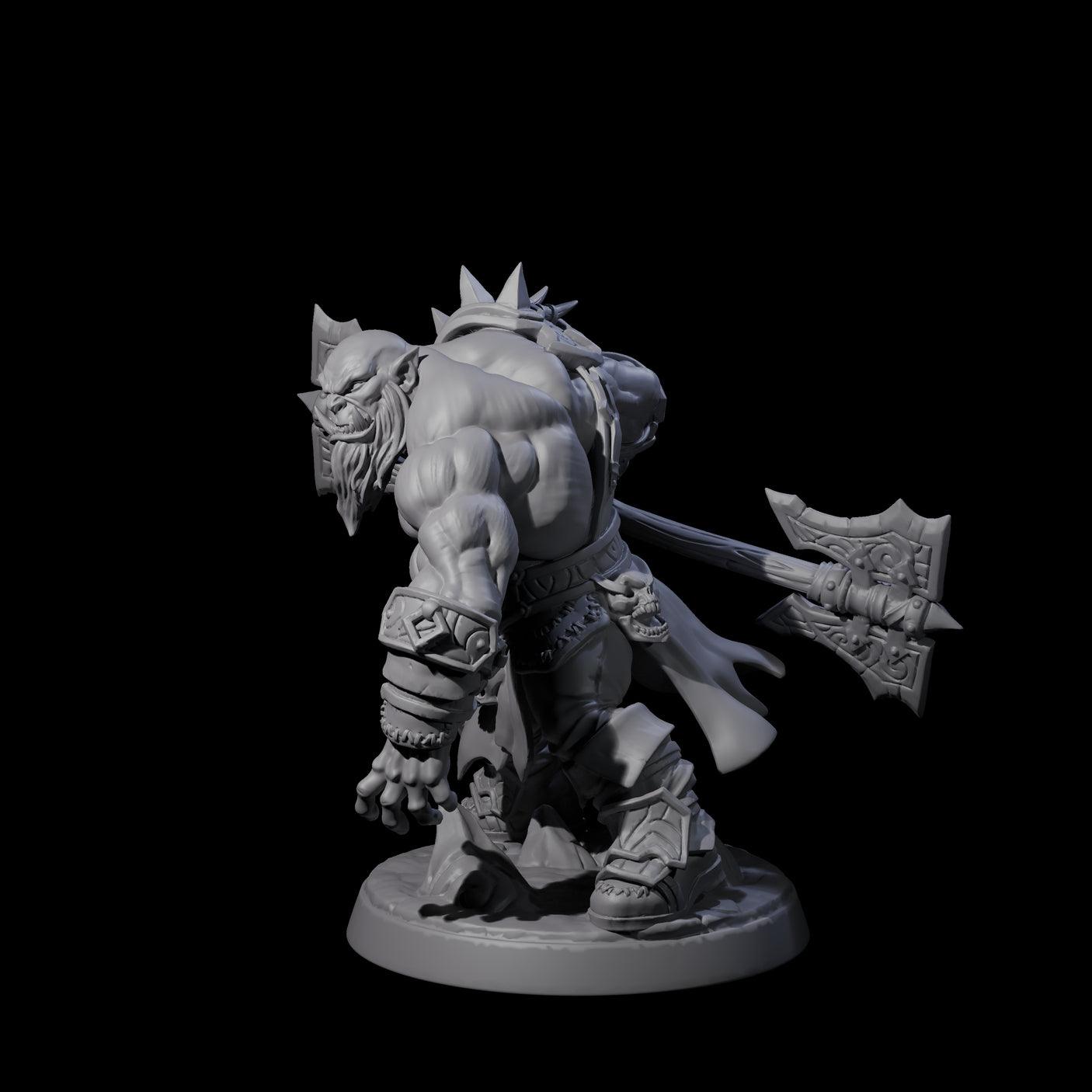 Marauding Orc Raider A Miniature for Dungeons and Dragons, Pathfinder or other TTRPGs