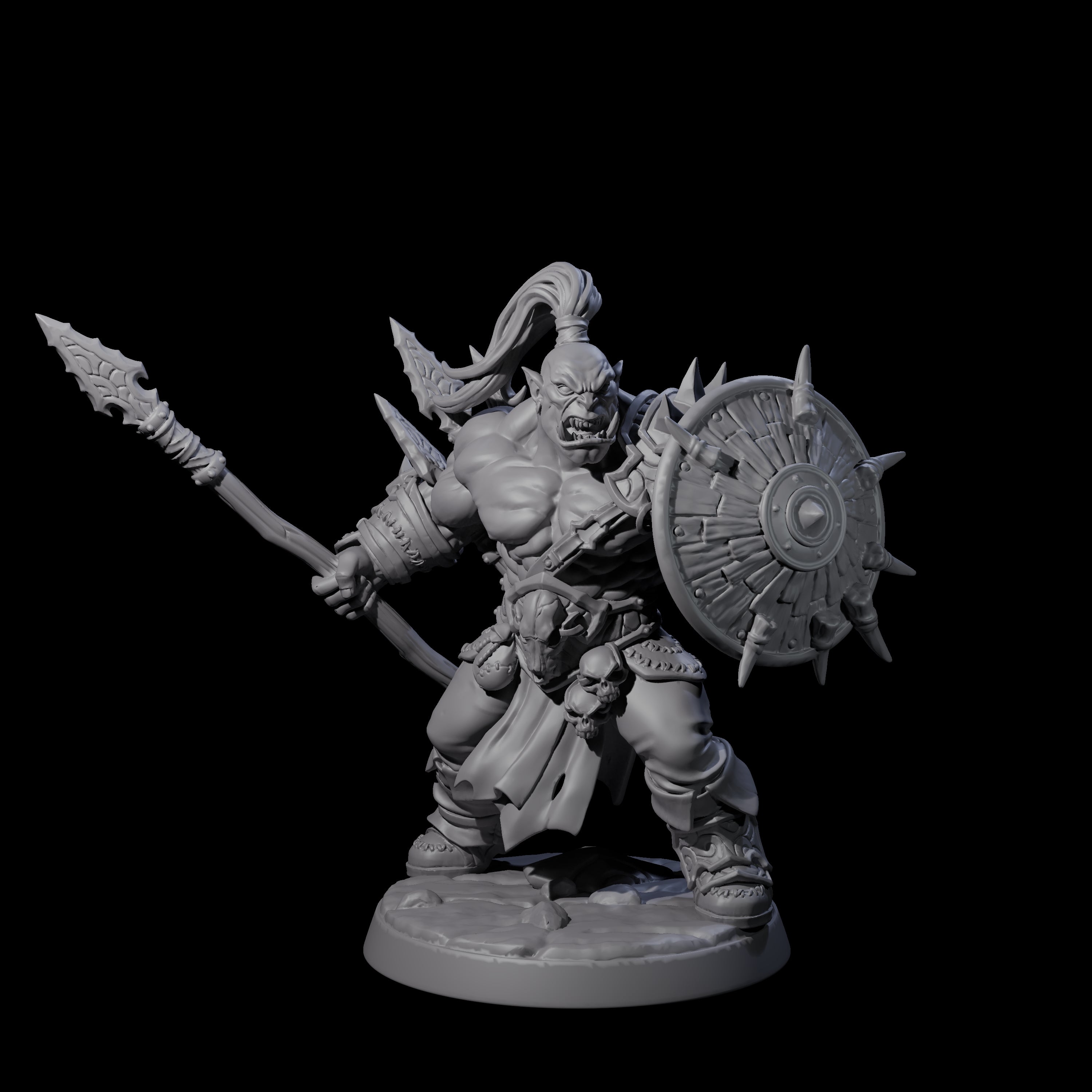 Marauding Orc Raider B Miniature for Dungeons and Dragons, Pathfinder or other TTRPGs