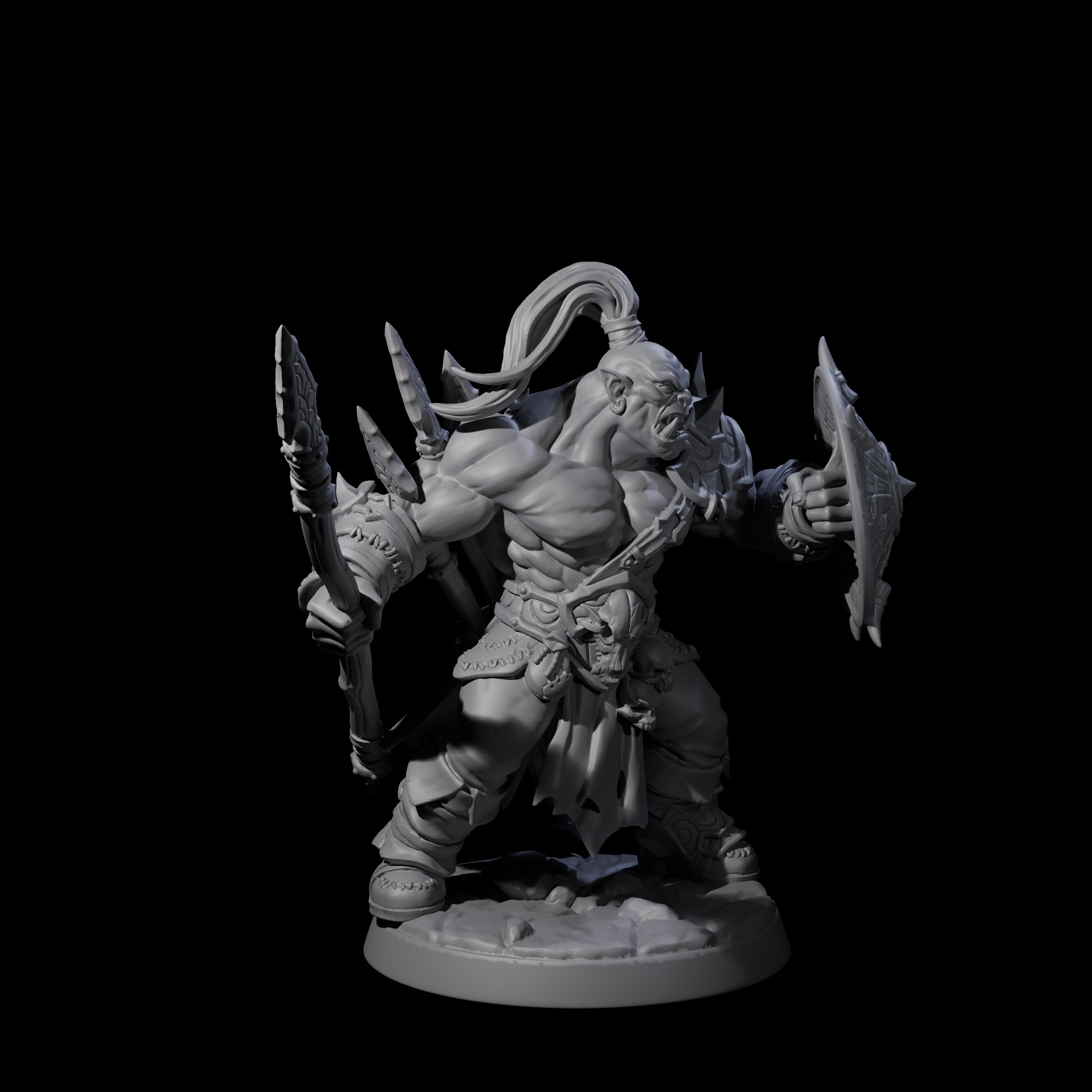 Marauding Orc Raider B Miniature for Dungeons and Dragons, Pathfinder or other TTRPGs