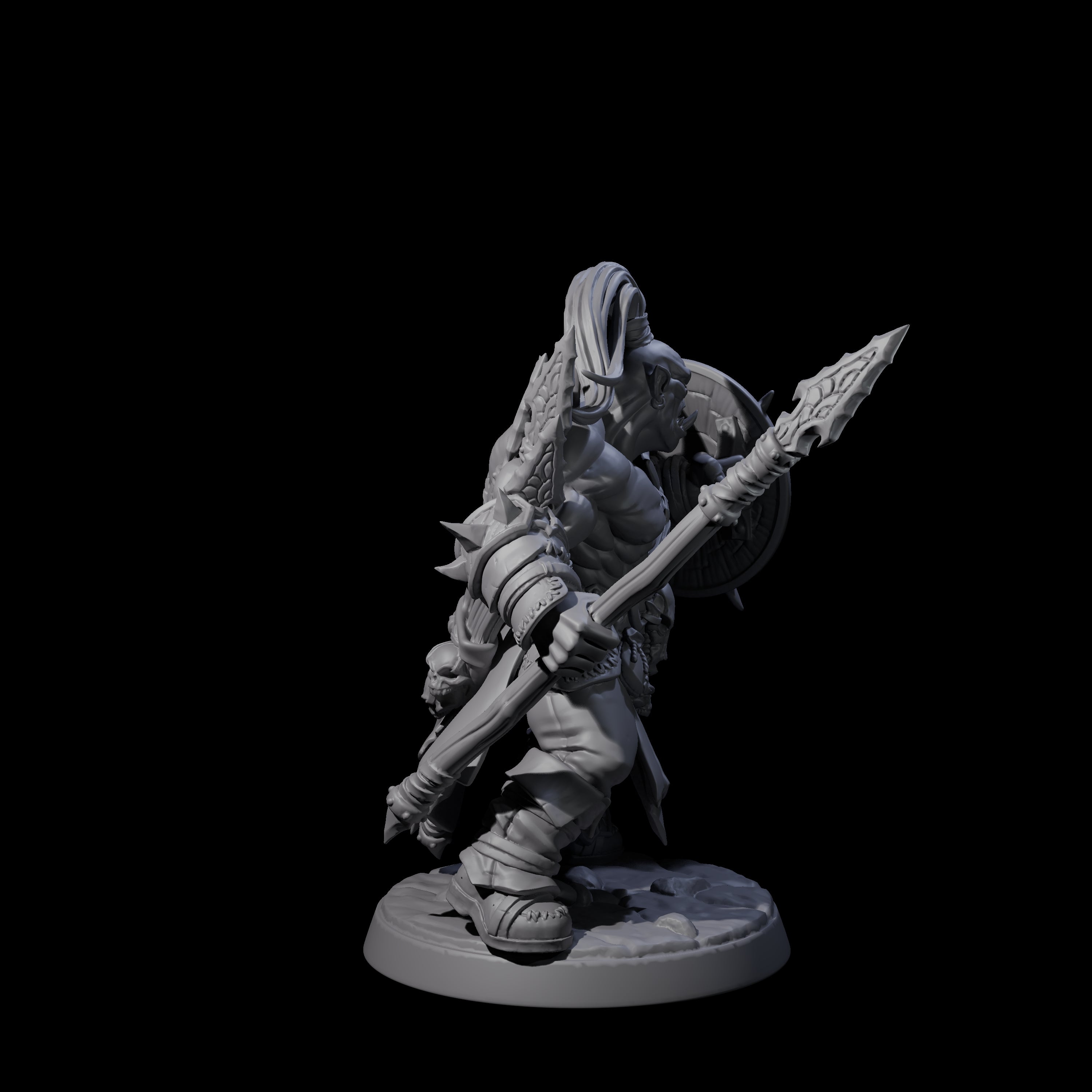 Marauding Orc Raider B Miniature for Dungeons and Dragons, Pathfinder or other TTRPGs
