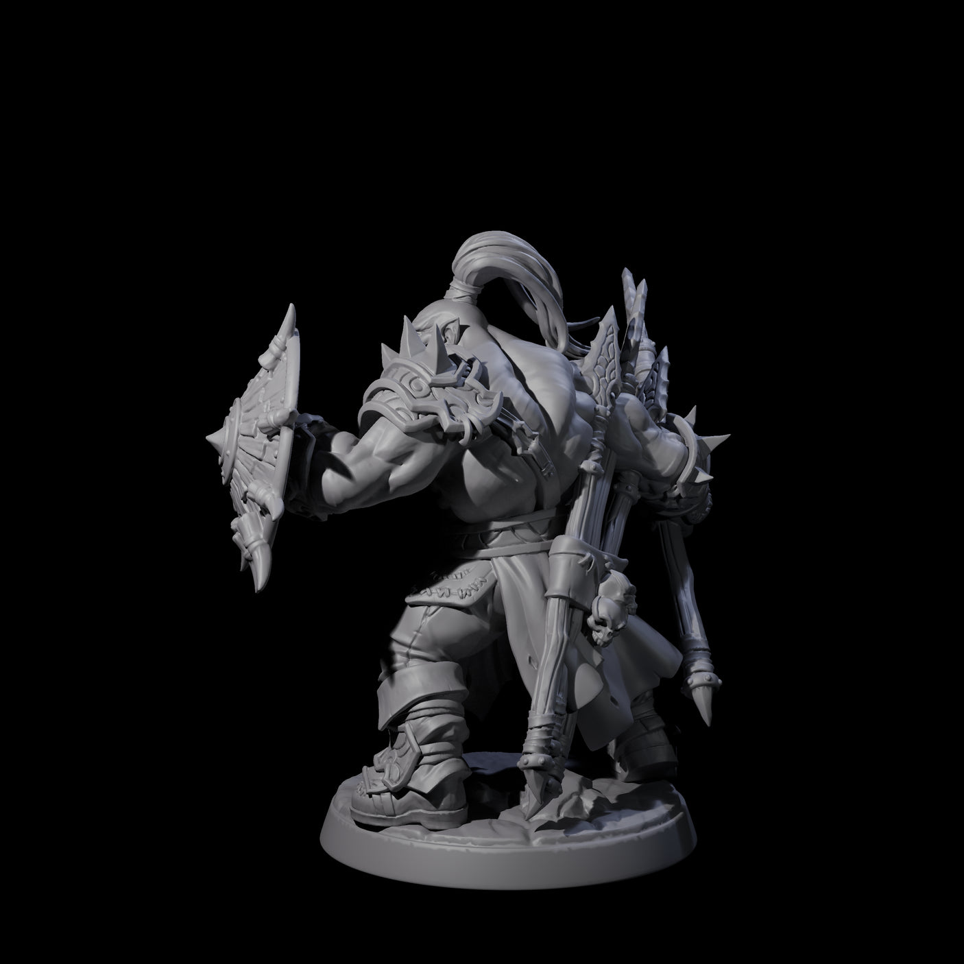 Marauding Orc Raider B Miniature for Dungeons and Dragons, Pathfinder or other TTRPGs