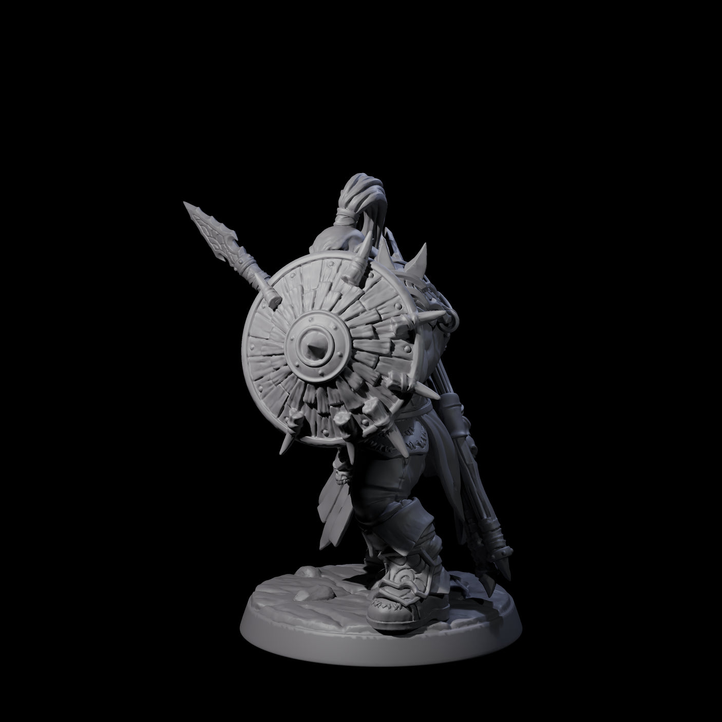Marauding Orc Raider B Miniature for Dungeons and Dragons, Pathfinder or other TTRPGs
