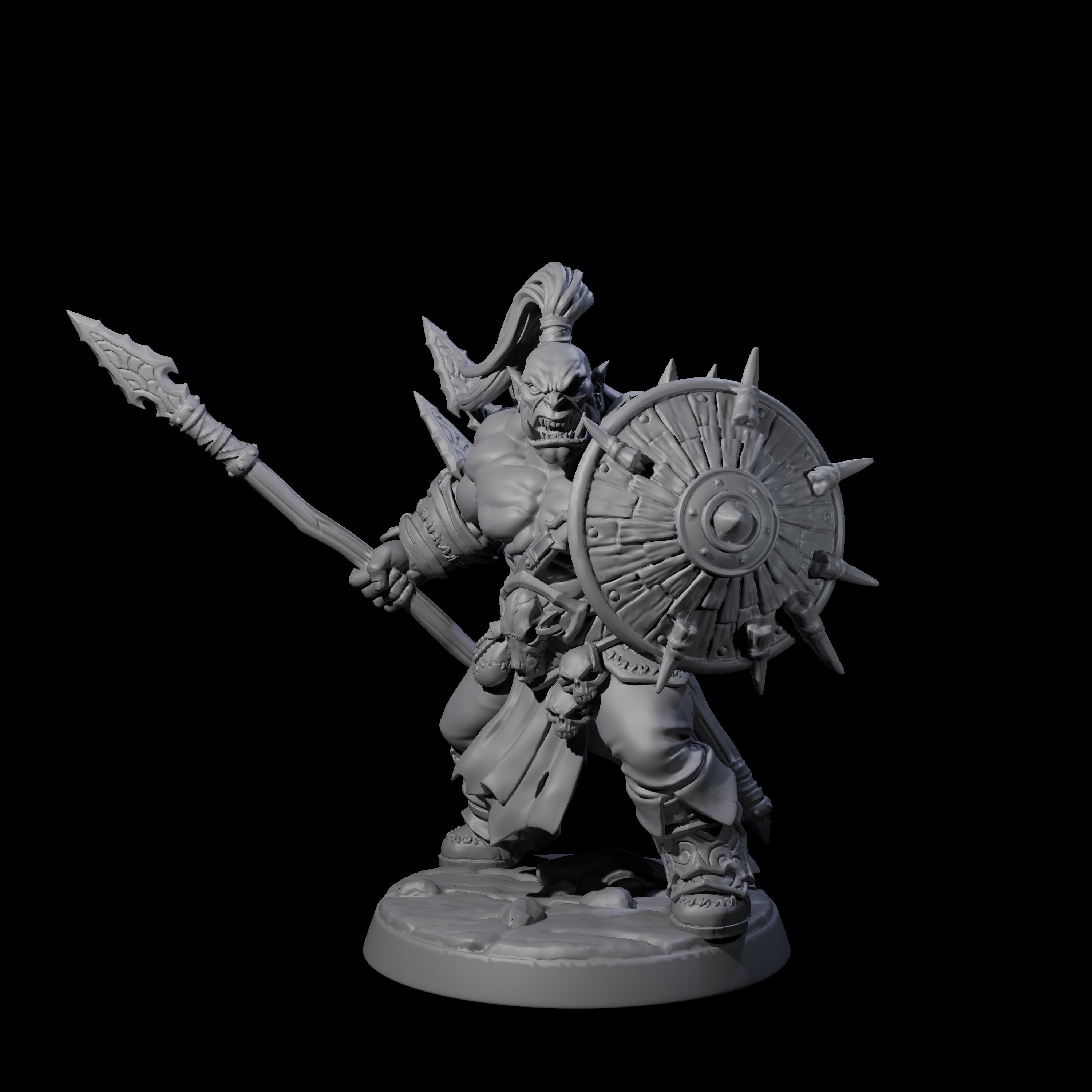 Marauding Orc Raider B Miniature for Dungeons and Dragons, Pathfinder or other TTRPGs