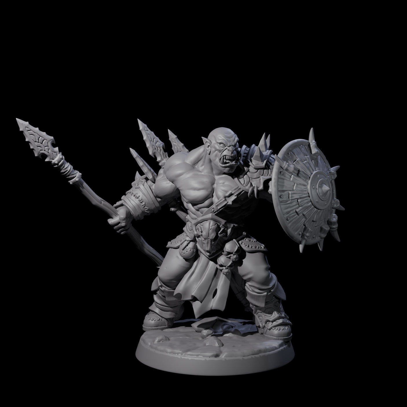 Marauding Orc Raider B Miniature for Dungeons and Dragons, Pathfinder or other TTRPGs
