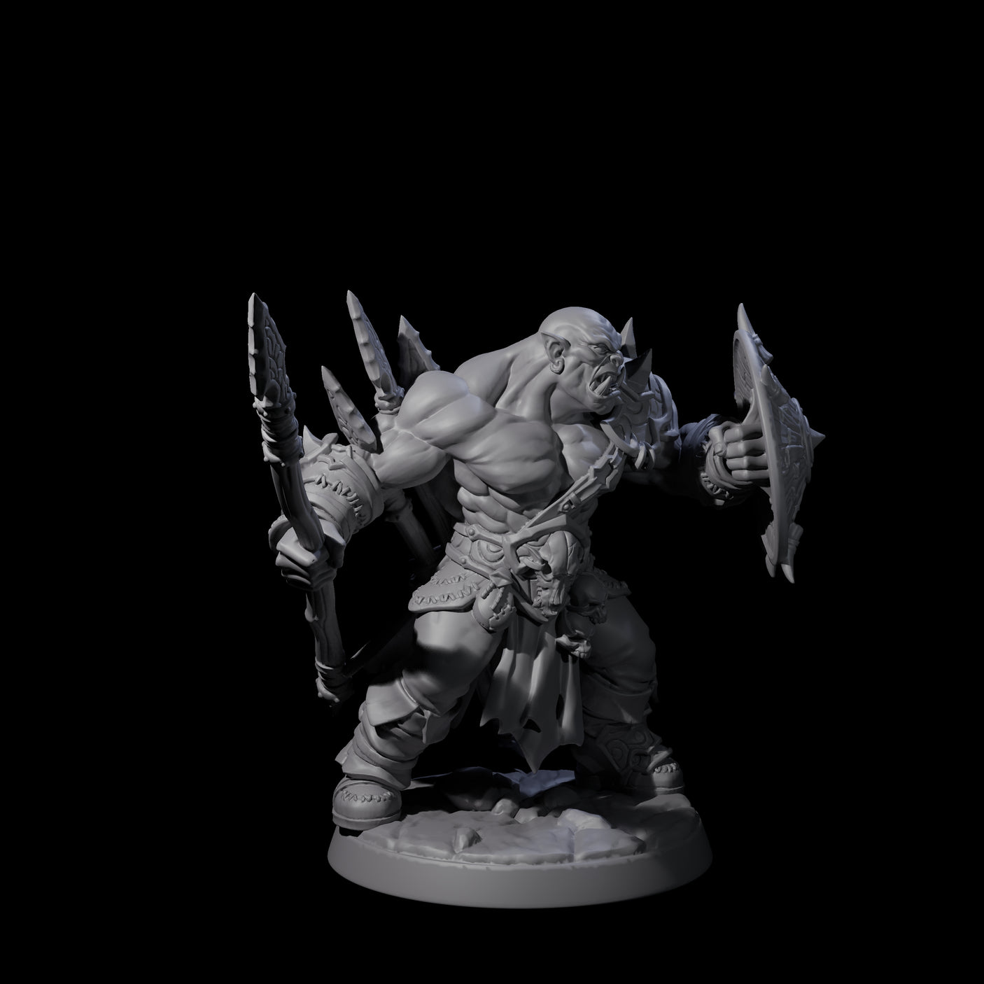 Marauding Orc Raider B Miniature for Dungeons and Dragons, Pathfinder or other TTRPGs