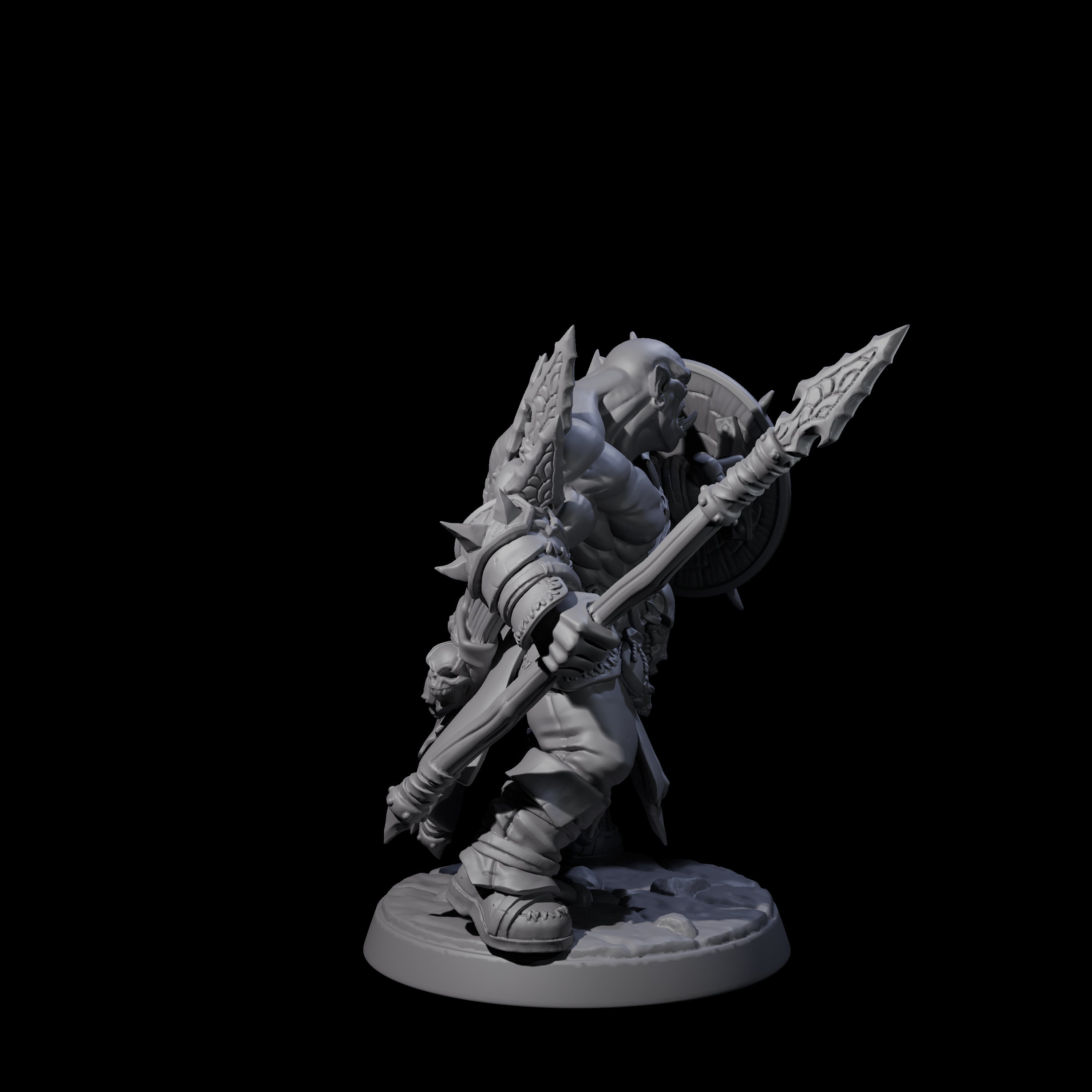 Marauding Orc Raider B Miniature for Dungeons and Dragons, Pathfinder or other TTRPGs