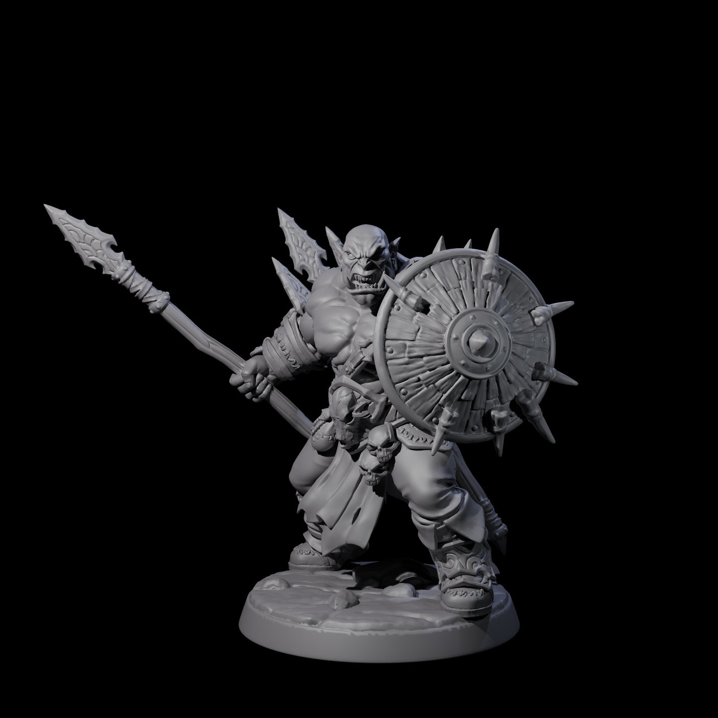 Marauding Orc Raider B Miniature for Dungeons and Dragons, Pathfinder or other TTRPGs