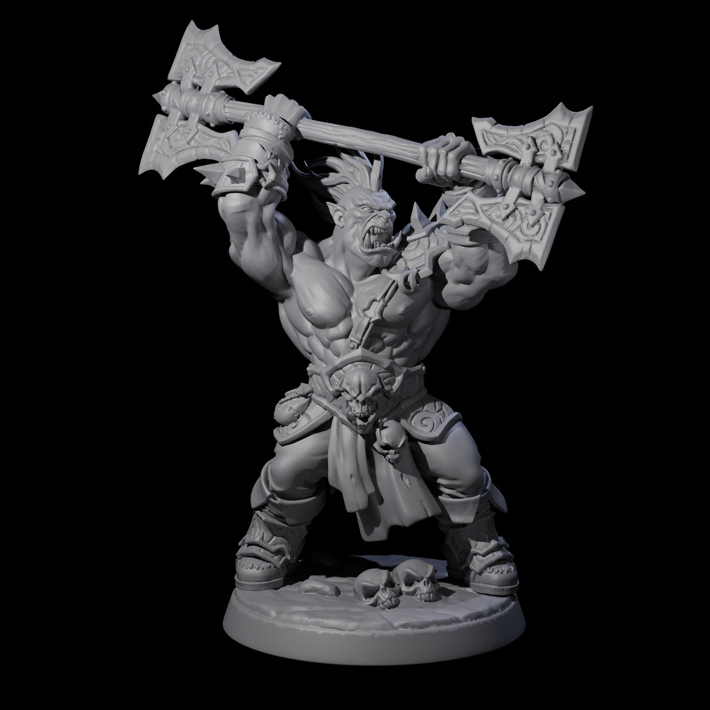 Marauding Orc Raider C Miniature for Dungeons and Dragons, Pathfinder or other TTRPGs