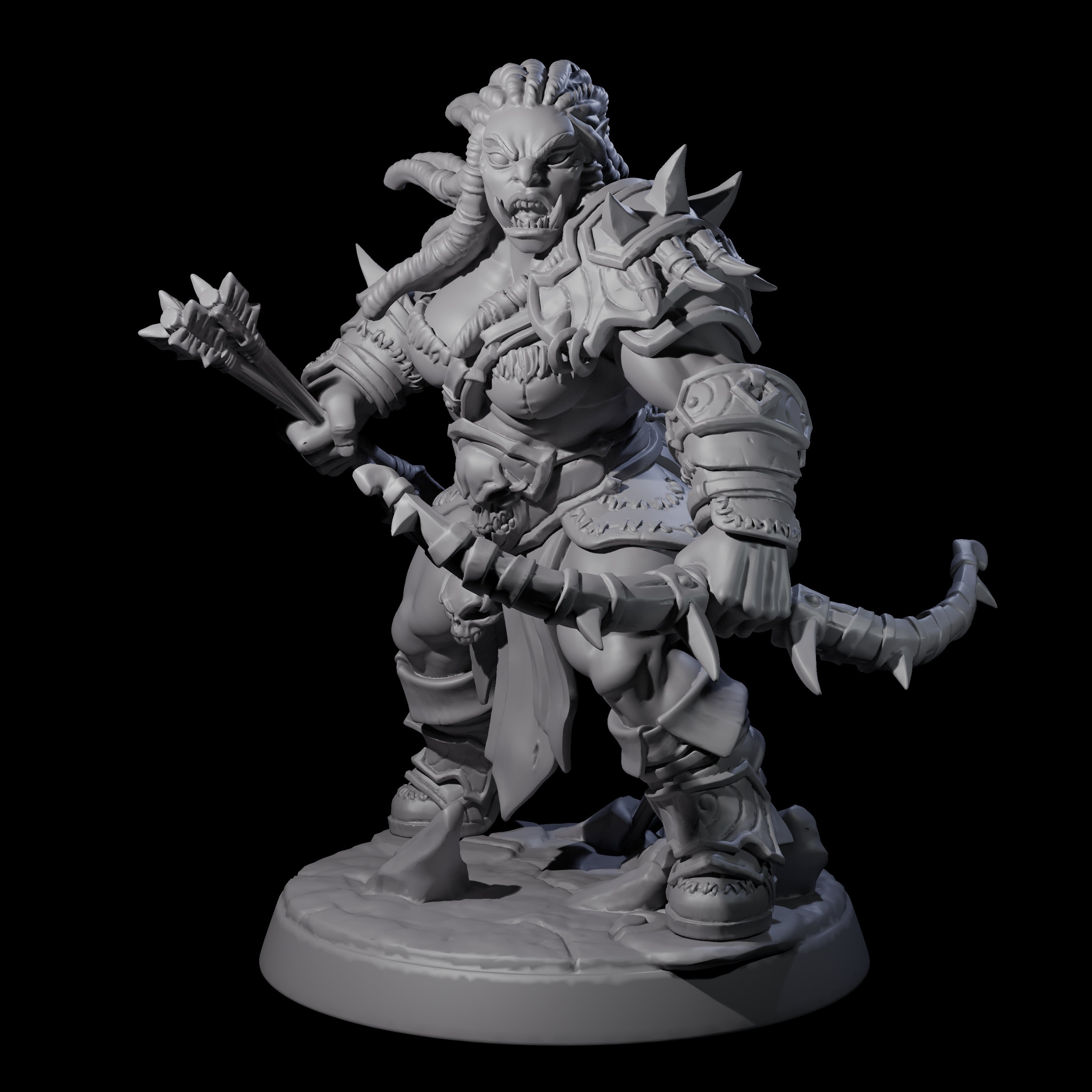 Marauding Orc Raider D Miniature for Dungeons and Dragons, Pathfinder or other TTRPGs