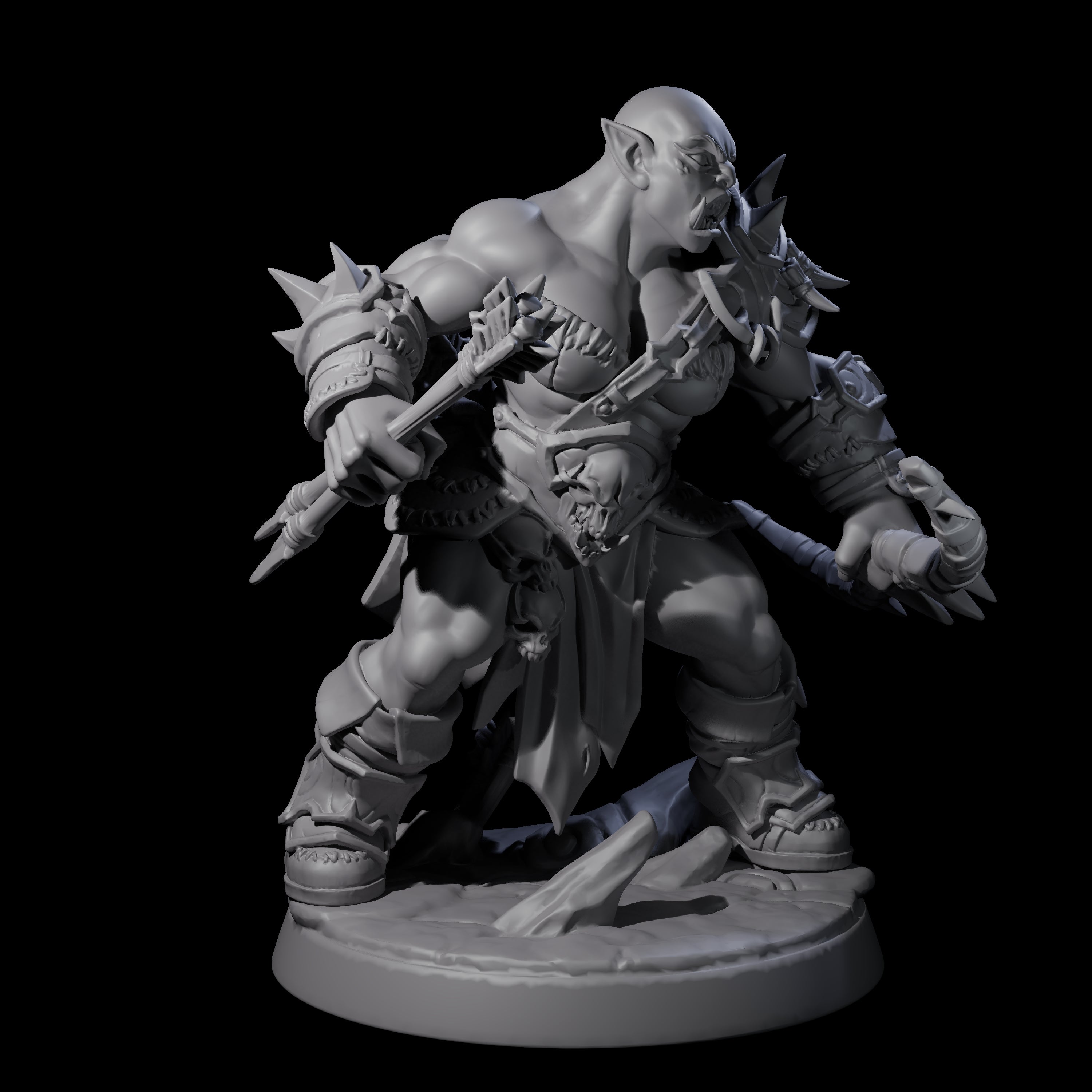 Marauding Orc Raider D Miniature for Dungeons and Dragons, Pathfinder or other TTRPGs