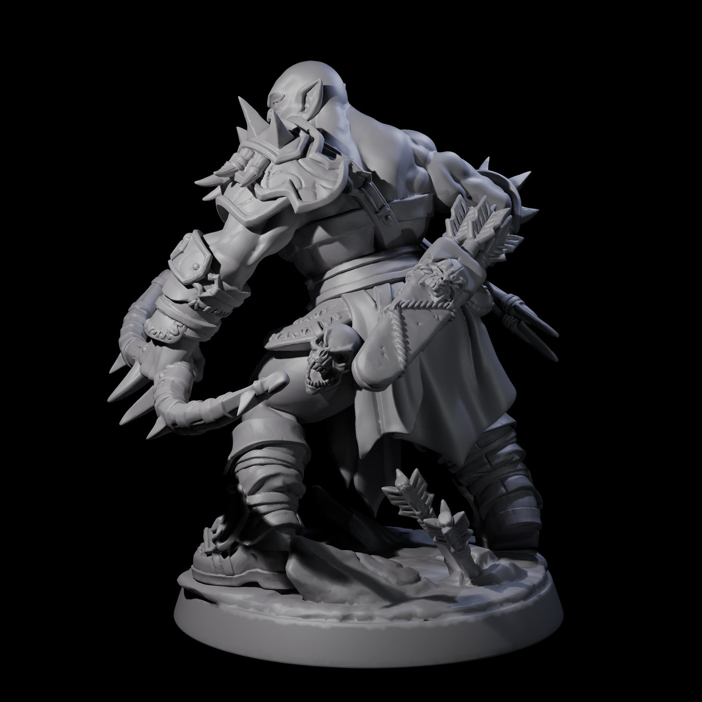 Marauding Orc Raider D Miniature for Dungeons and Dragons, Pathfinder or other TTRPGs