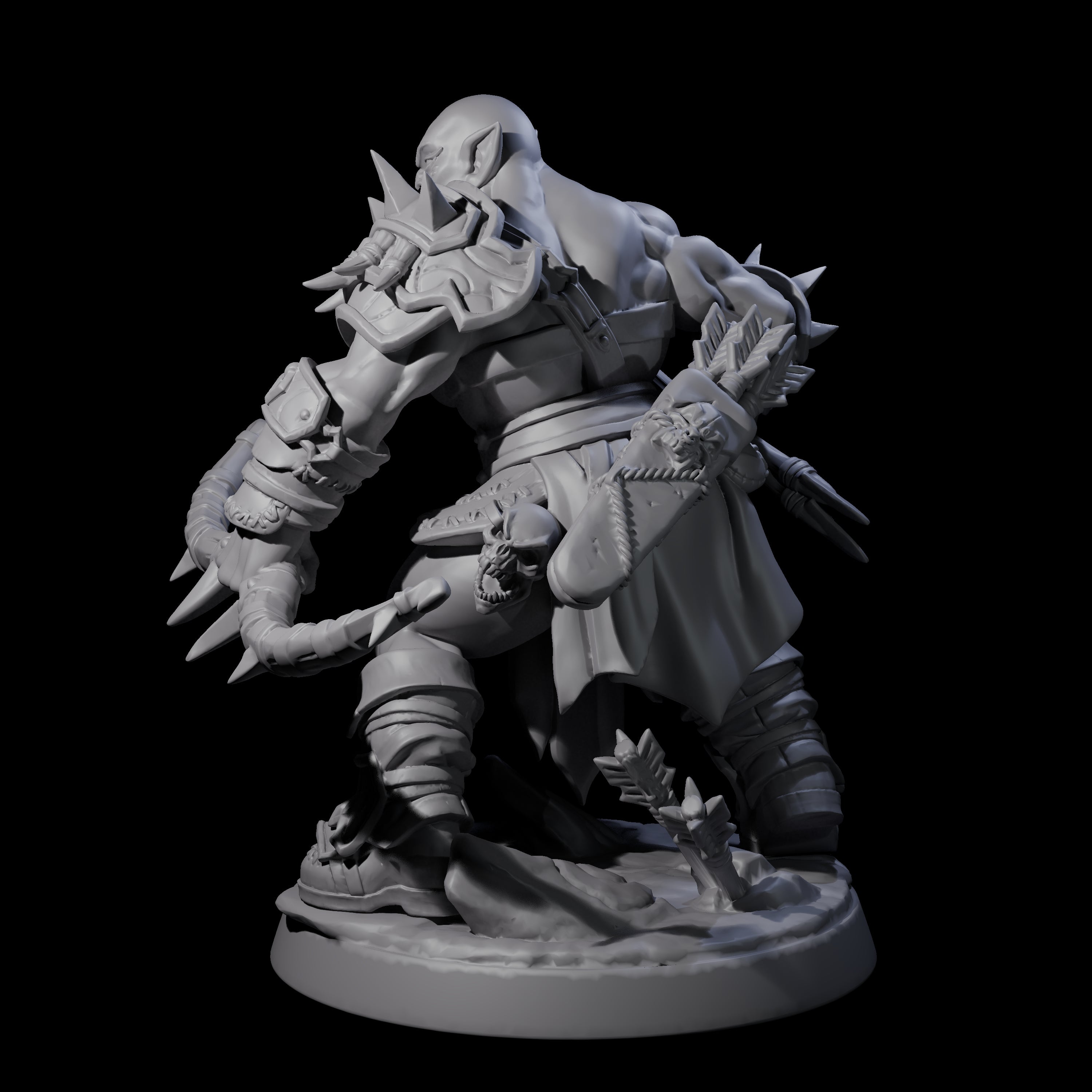 Marauding Orc Raider D Miniature for Dungeons and Dragons, Pathfinder or other TTRPGs