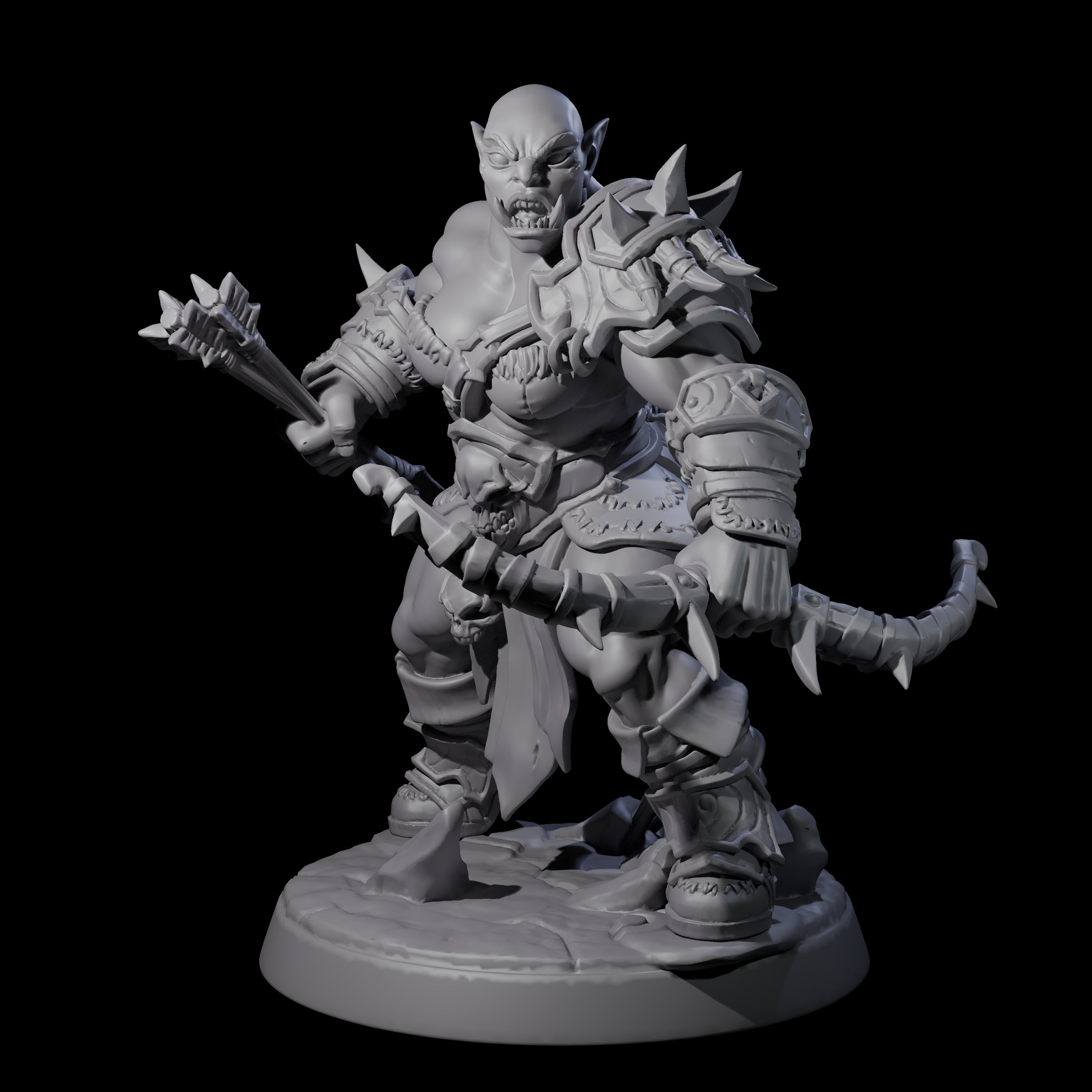 Marauding Orc Raider D Miniature for Dungeons and Dragons, Pathfinder or other TTRPGs