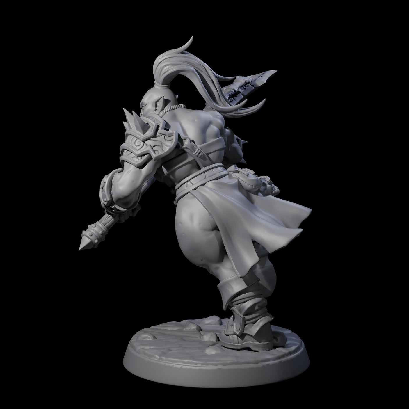 Marauding Orc Raider E Miniature for Dungeons and Dragons, Pathfinder or other TTRPGs