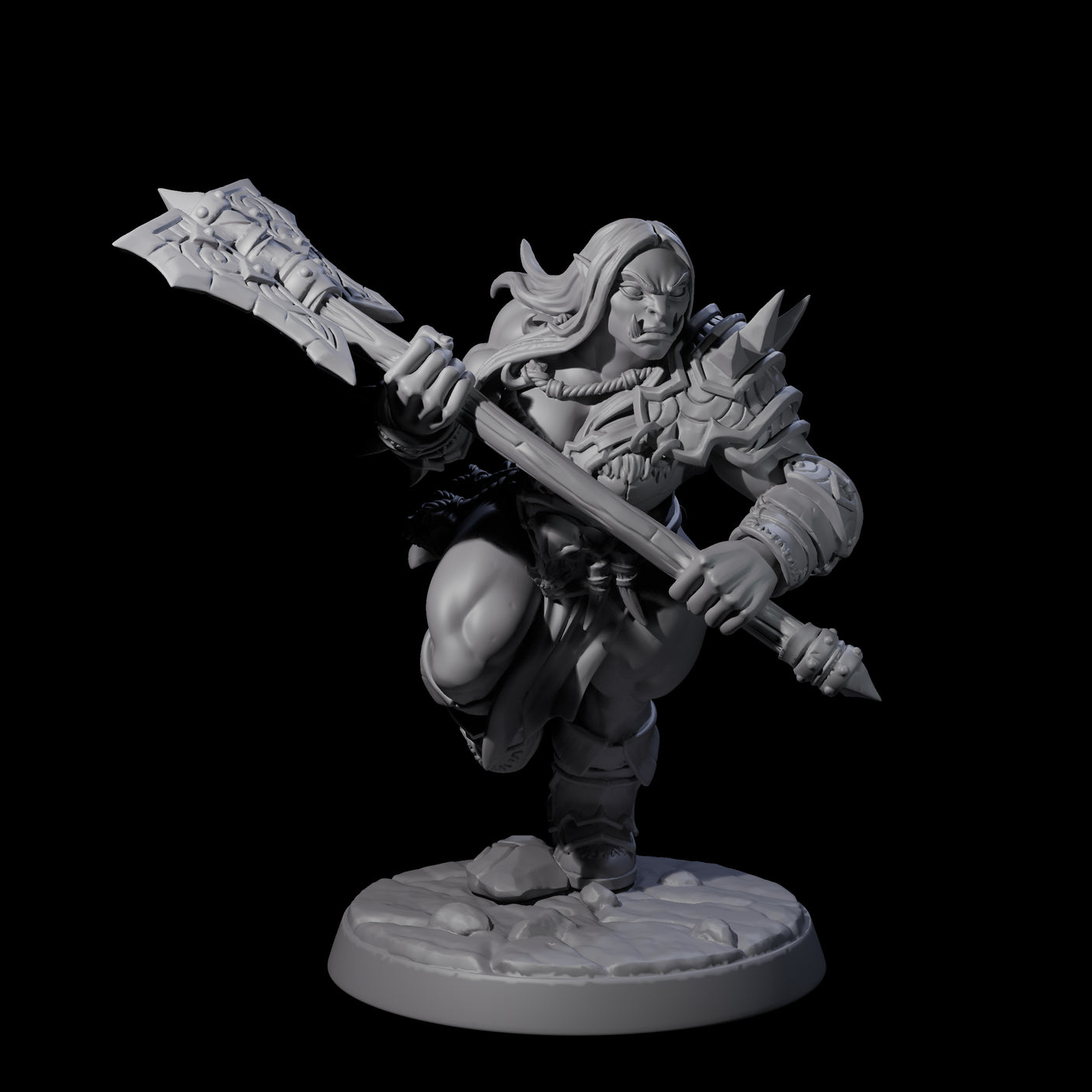 Marauding Orc Raider E Miniature for Dungeons and Dragons, Pathfinder or other TTRPGs