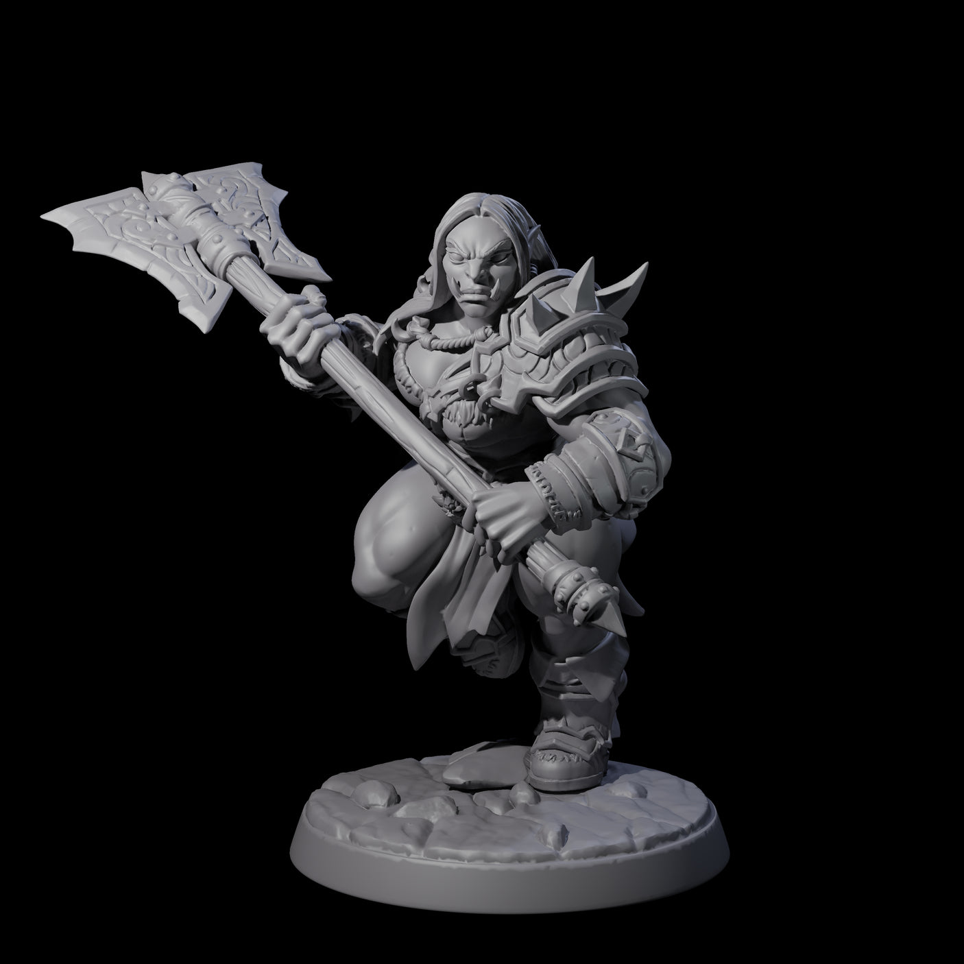 Marauding Orc Raider E Miniature for Dungeons and Dragons, Pathfinder or other TTRPGs