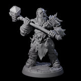Marauding Orc Raider F Miniature for Dungeons and Dragons, Pathfinder or other TTRPGs