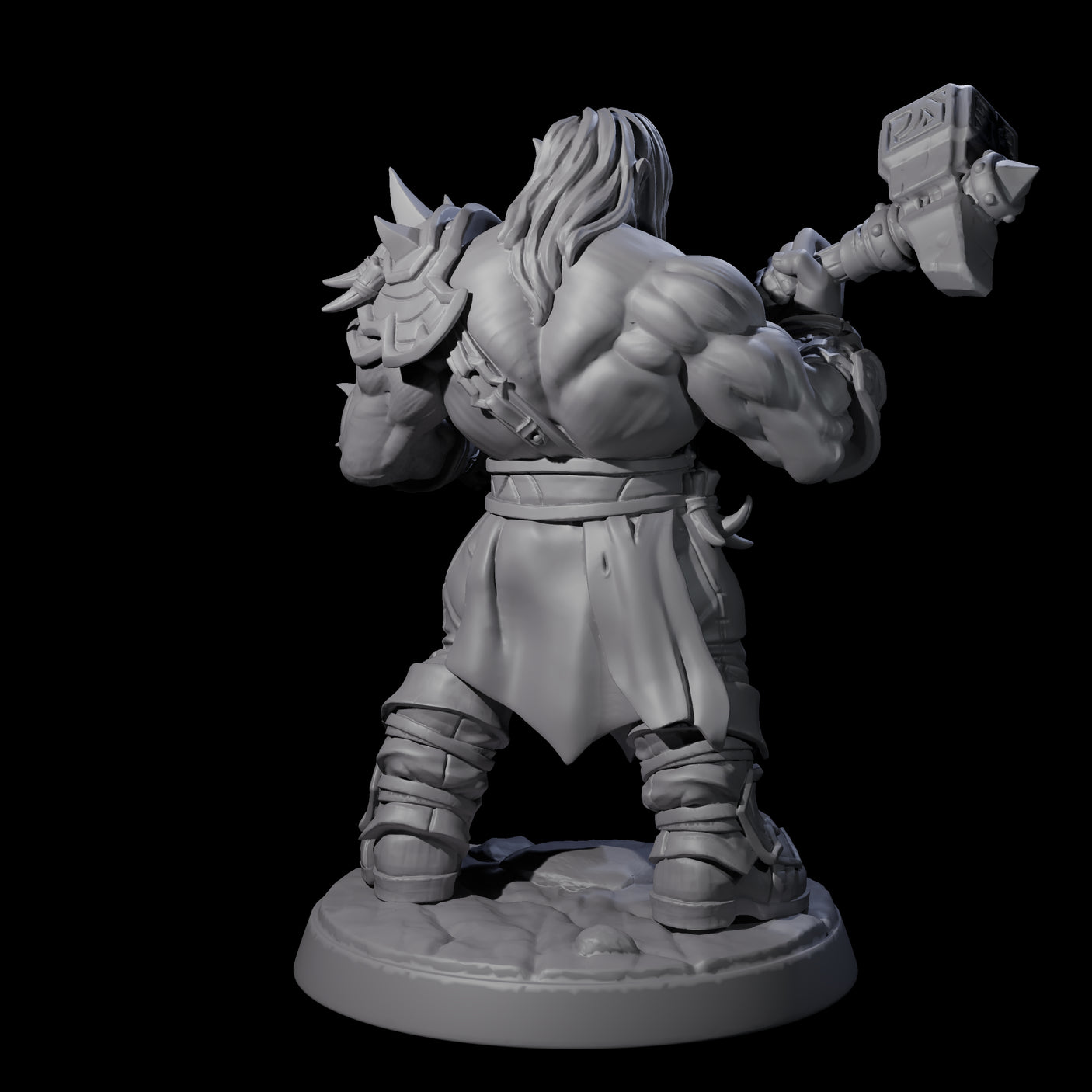 Marauding Orc Raider F Miniature for Dungeons and Dragons, Pathfinder or other TTRPGs