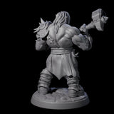 Marauding Orc Raider F Miniature for Dungeons and Dragons, Pathfinder or other TTRPGs