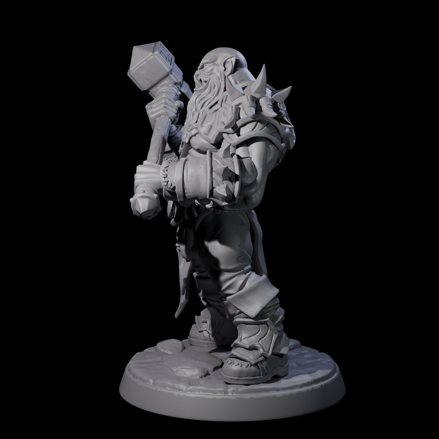 Marauding Orc Raider F Miniature for Dungeons and Dragons, Pathfinder or other TTRPGs