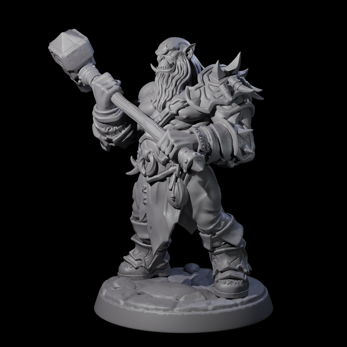 Marauding Orc Raider F Miniature for Dungeons and Dragons, Pathfinder or other TTRPGs