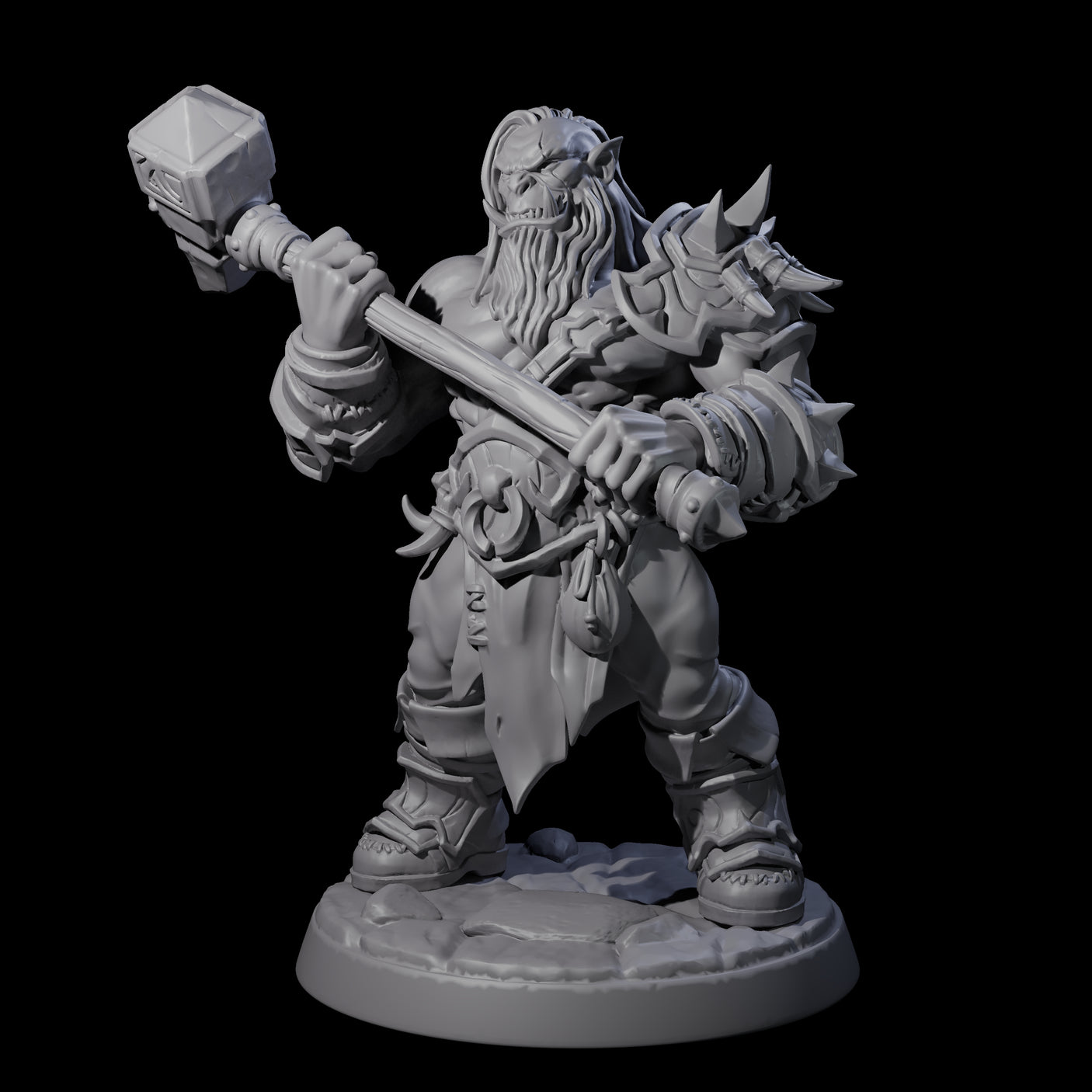 Marauding Orc Raider F Miniature for Dungeons and Dragons, Pathfinder or other TTRPGs