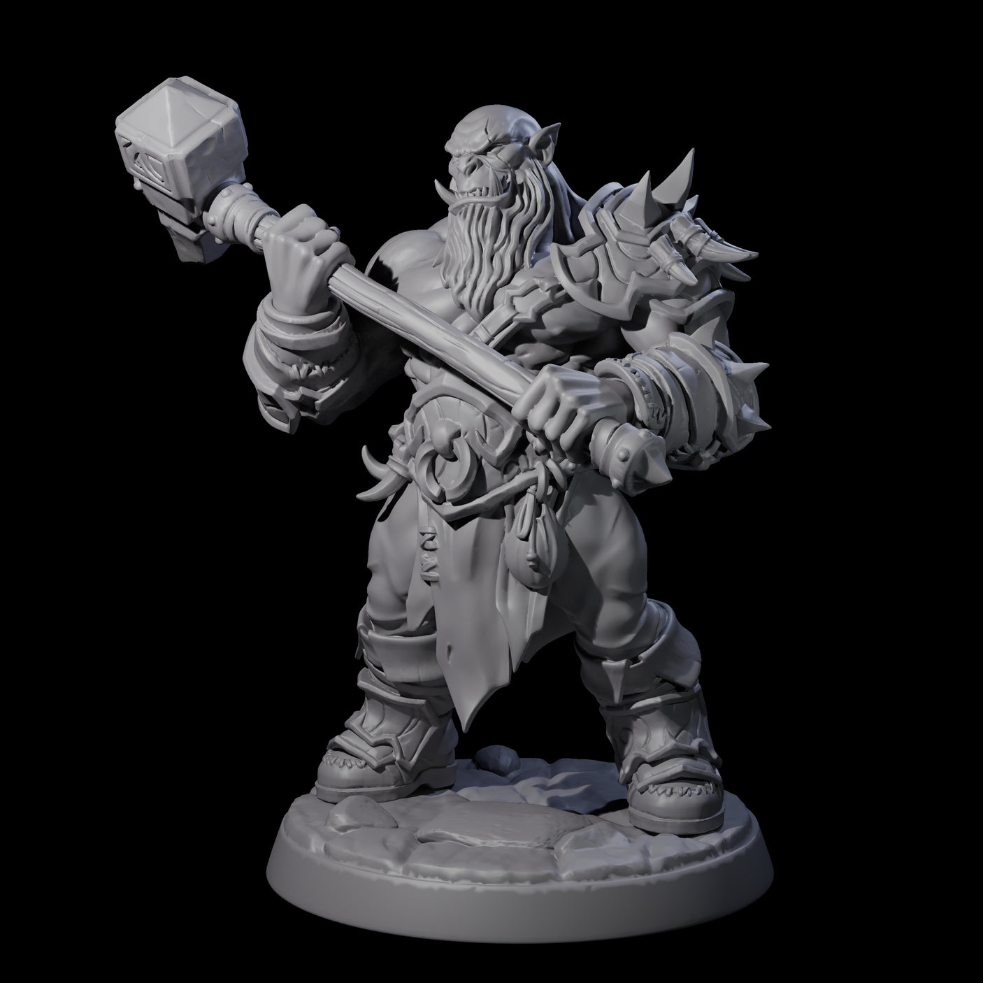 Marauding Orc Raider F Miniature for Dungeons and Dragons, Pathfinder or other TTRPGs