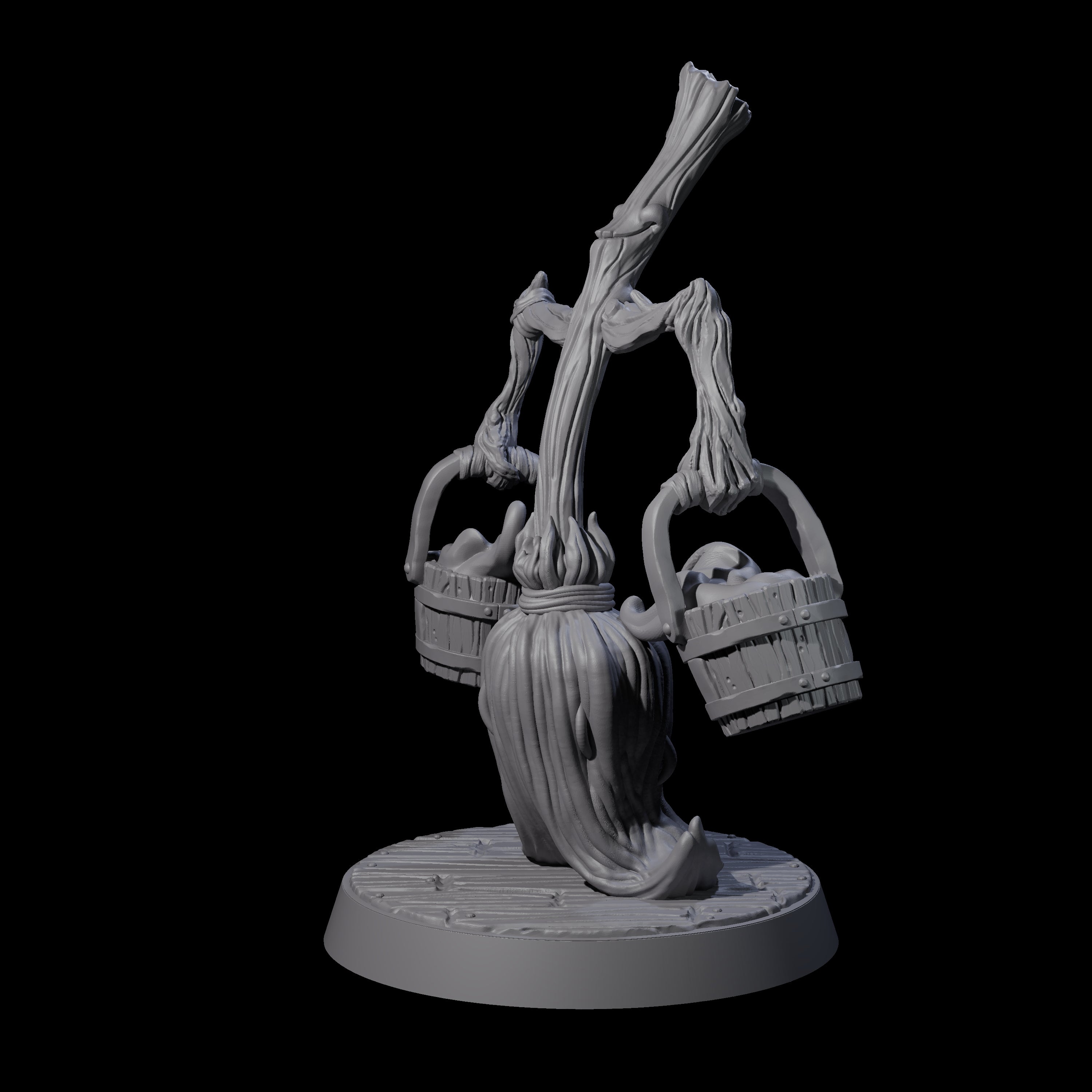 Marching Enchanted Broom Miniature for Dungeons and Dragons, Pathfinder or other TTRPGs