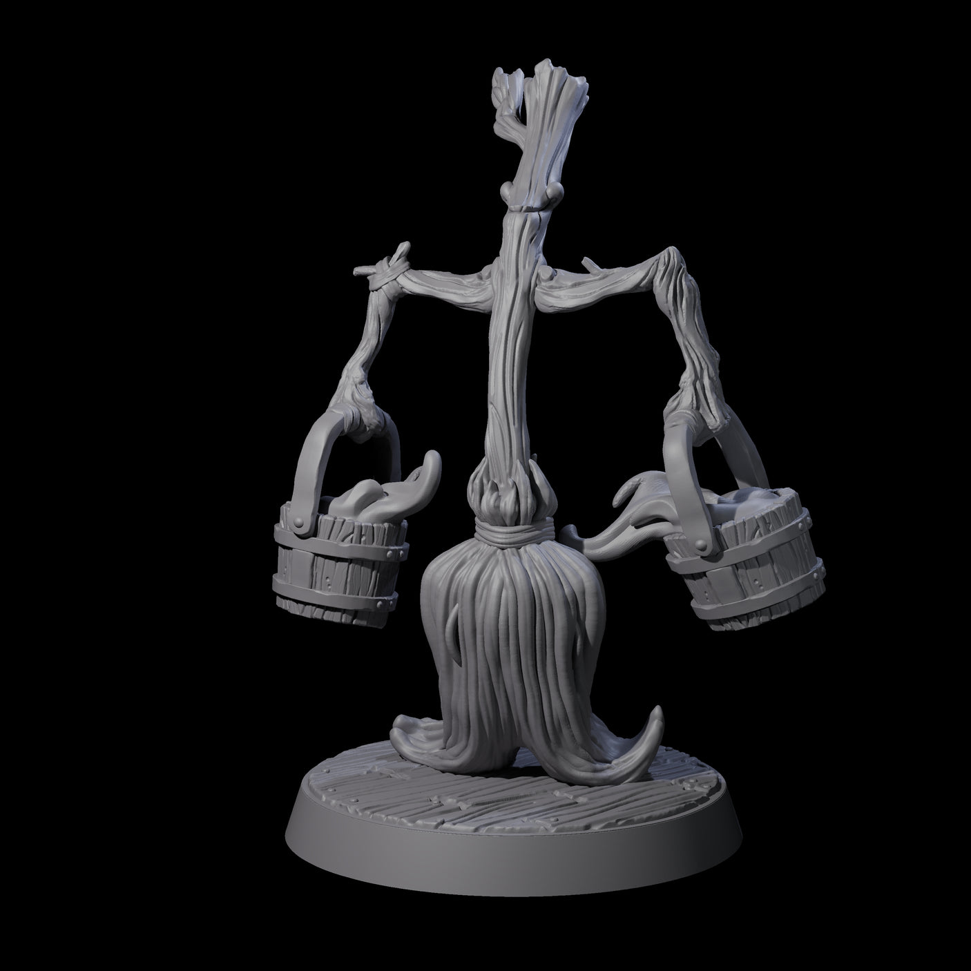 Marching Enchanted Broom Miniature for Dungeons and Dragons, Pathfinder or other TTRPGs