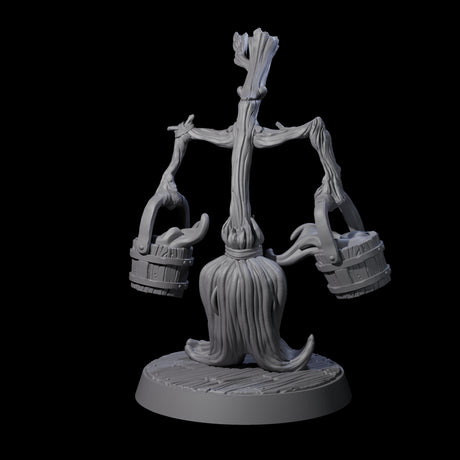 Marching Enchanted Broom Miniature for Dungeons and Dragons, Pathfinder or other TTRPGs