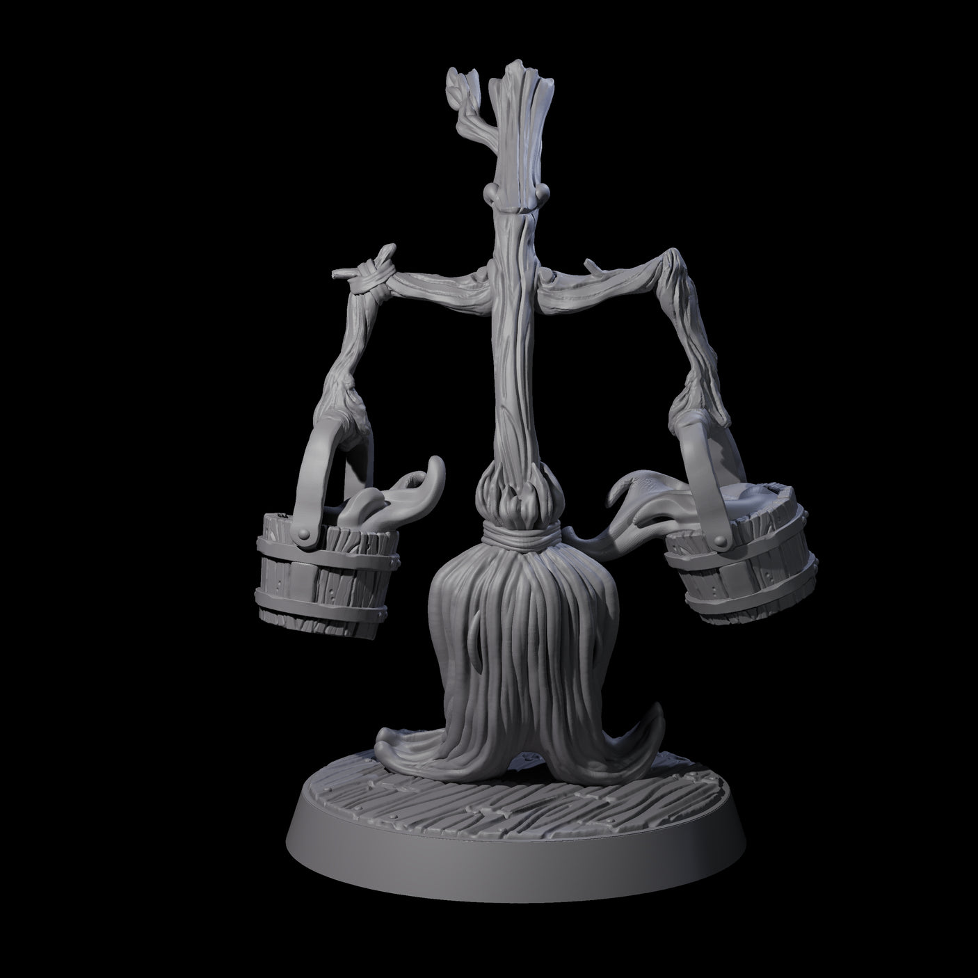 Marching Enchanted Broom Miniature for Dungeons and Dragons, Pathfinder or other TTRPGs