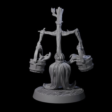 Marching Enchanted Broom Miniature for Dungeons and Dragons, Pathfinder or other TTRPGs