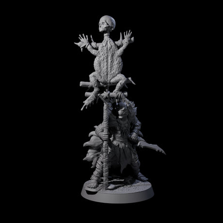 Marsh Goblin Bannerman Miniature for Dungeons and Dragons, Pathfinder or other TTRPGs