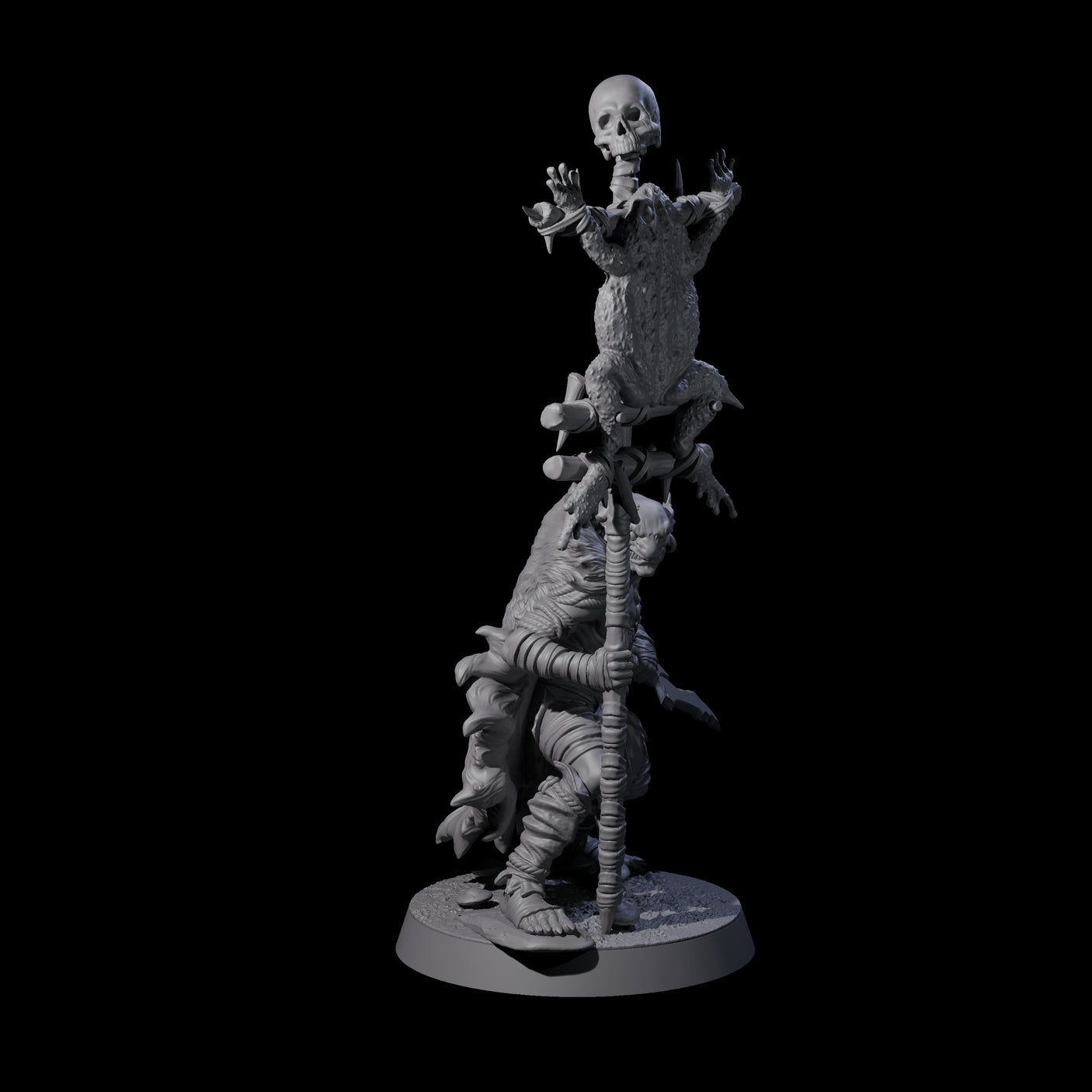 Marsh Goblin Bannerman Miniature for Dungeons and Dragons, Pathfinder or other TTRPGs