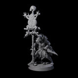 Marsh Goblin Bannerman Miniature for Dungeons and Dragons, Pathfinder or other TTRPGs
