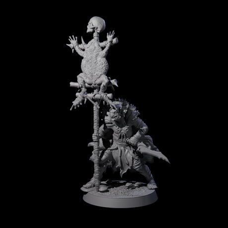 Marsh Goblin Bannerman Miniature for Dungeons and Dragons, Pathfinder or other TTRPGs
