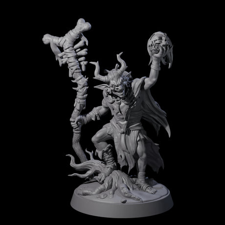 Marsh Goblin Shaman Miniature for Dungeons and Dragons, Pathfinder or other TTRPGs