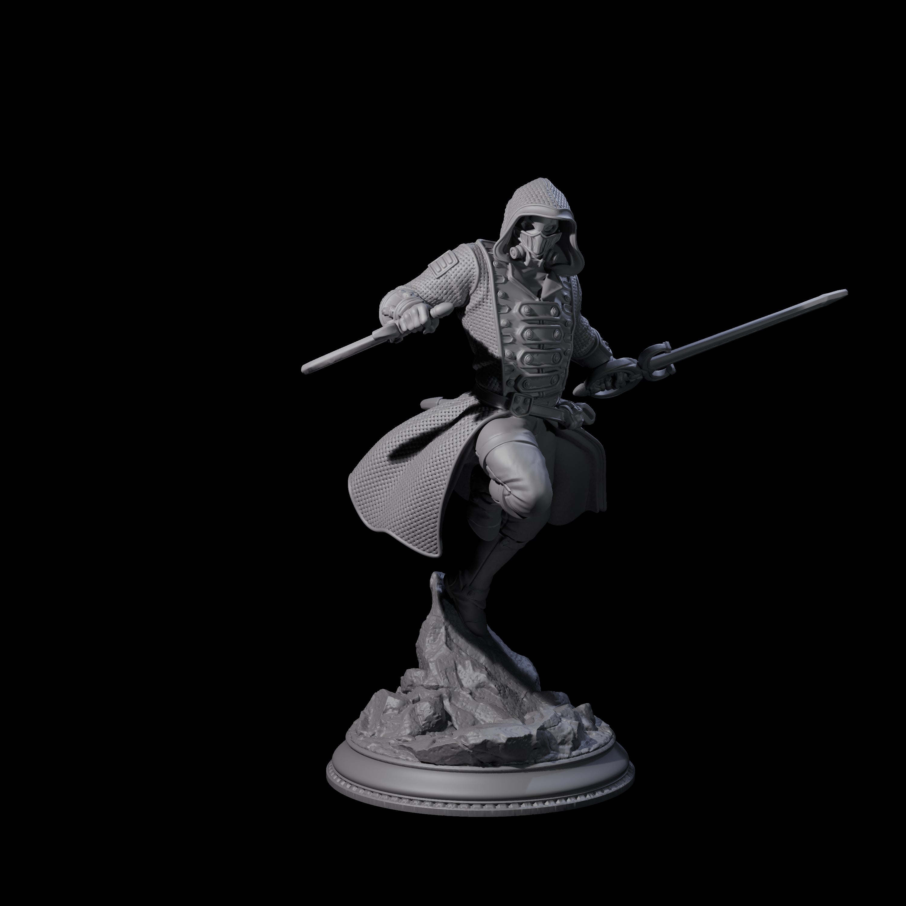 Masked Assassin Miniature for Dungeons and Dragons, Pathfinder or other TTRPGs