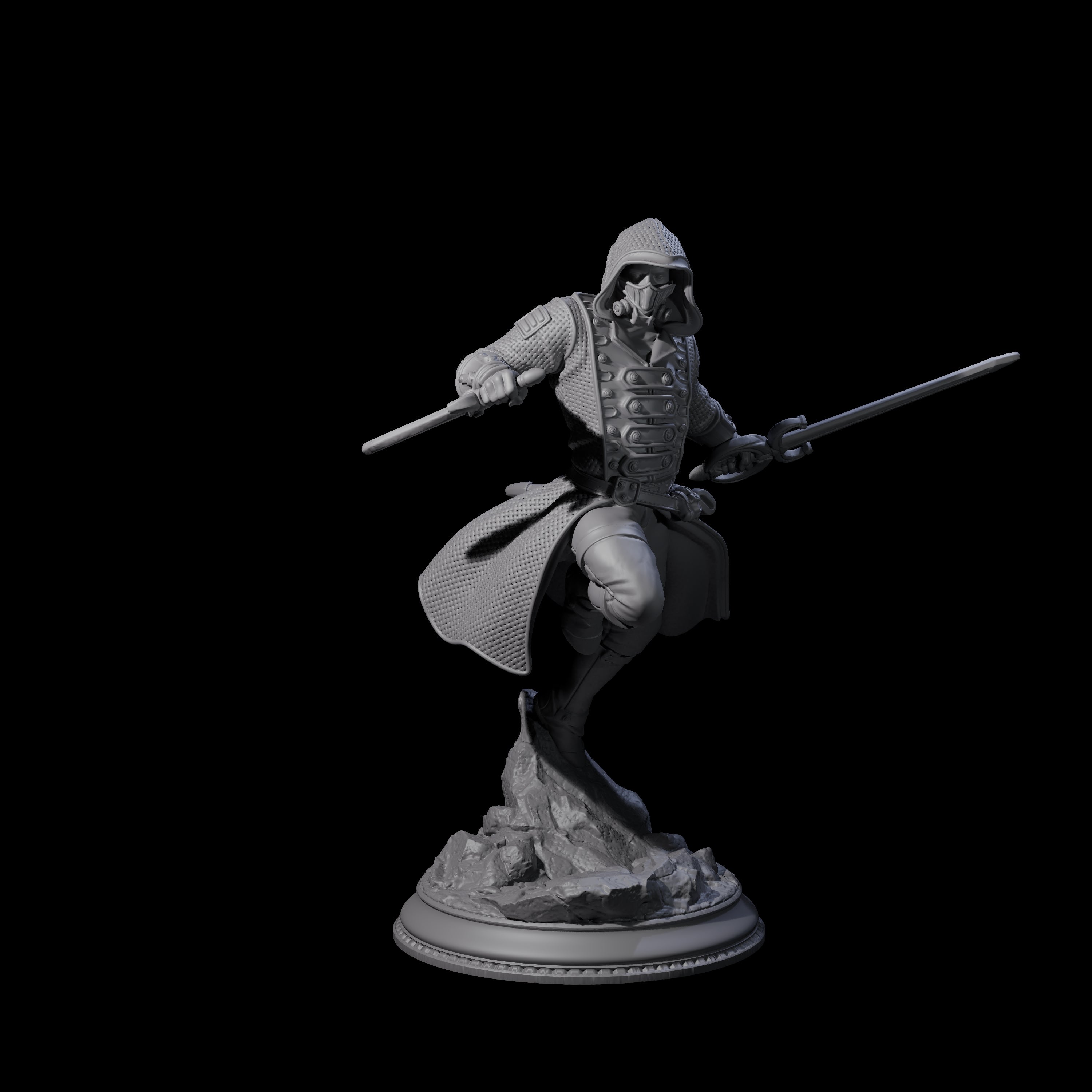 Masked Assassin Miniature for Dungeons and Dragons, Pathfinder or other TTRPGs