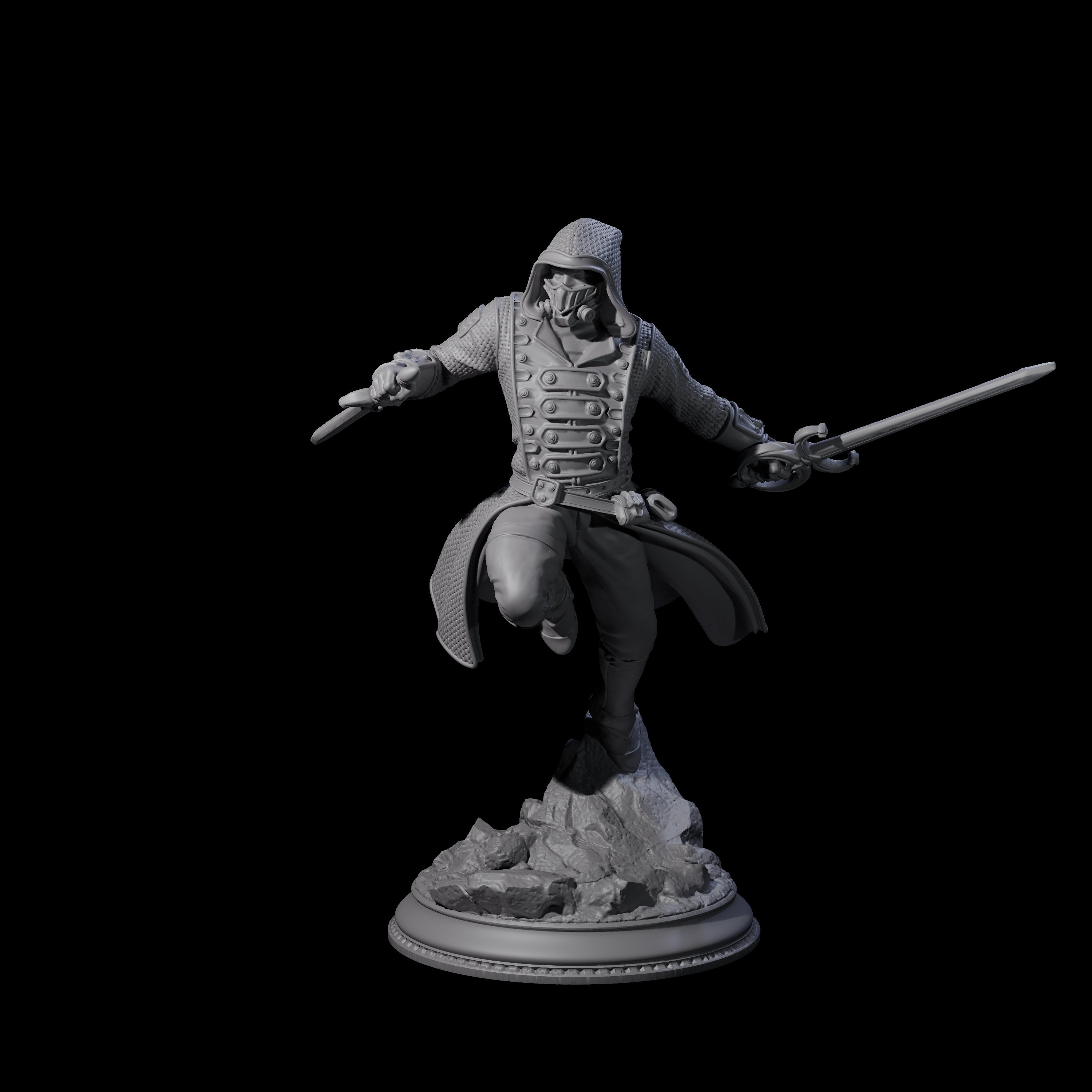 Masked Assassin Miniature for Dungeons and Dragons, Pathfinder or other TTRPGs