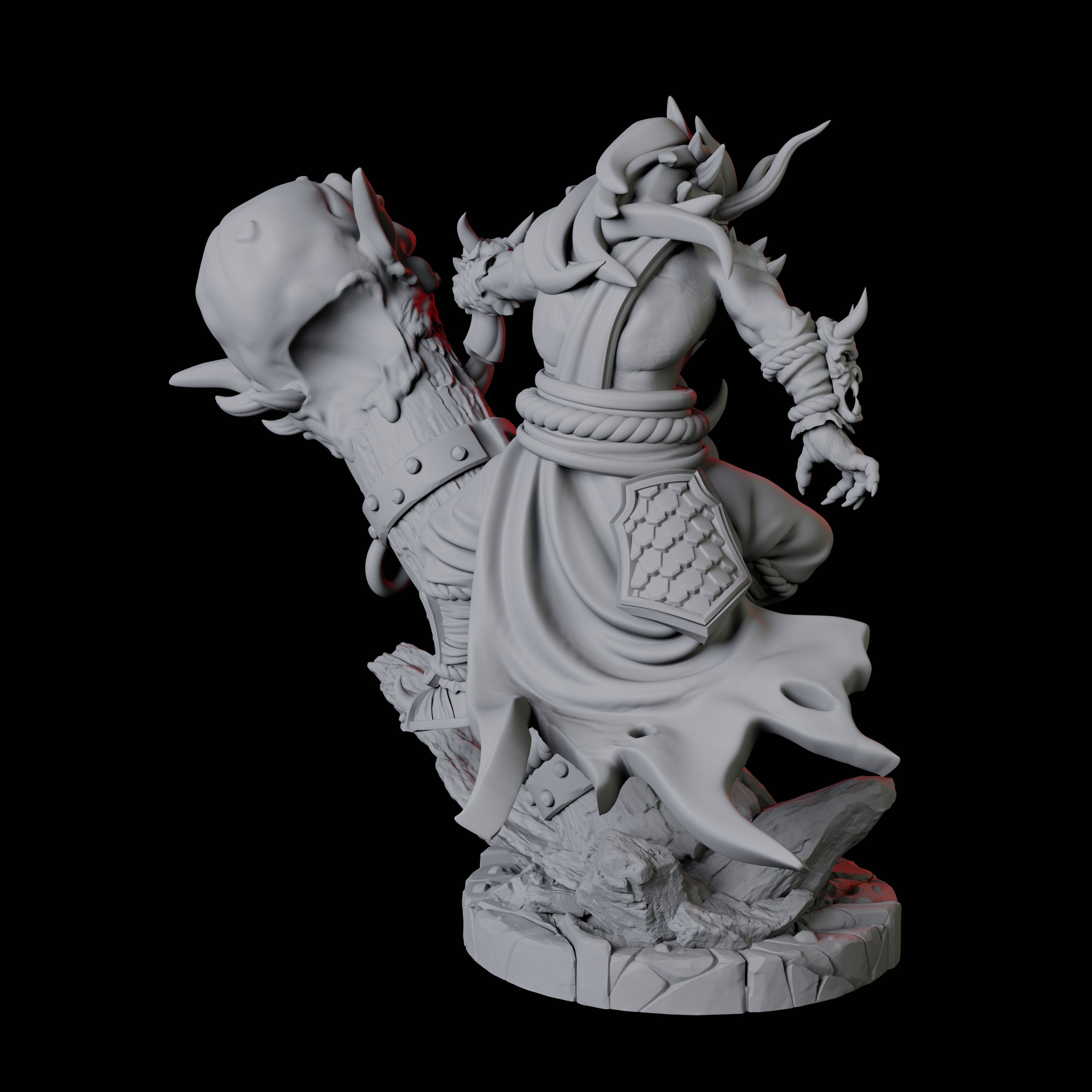 Masked Bearded Devil B Miniature for Dungeons and Dragons, Pathfinder or other TTRPGs