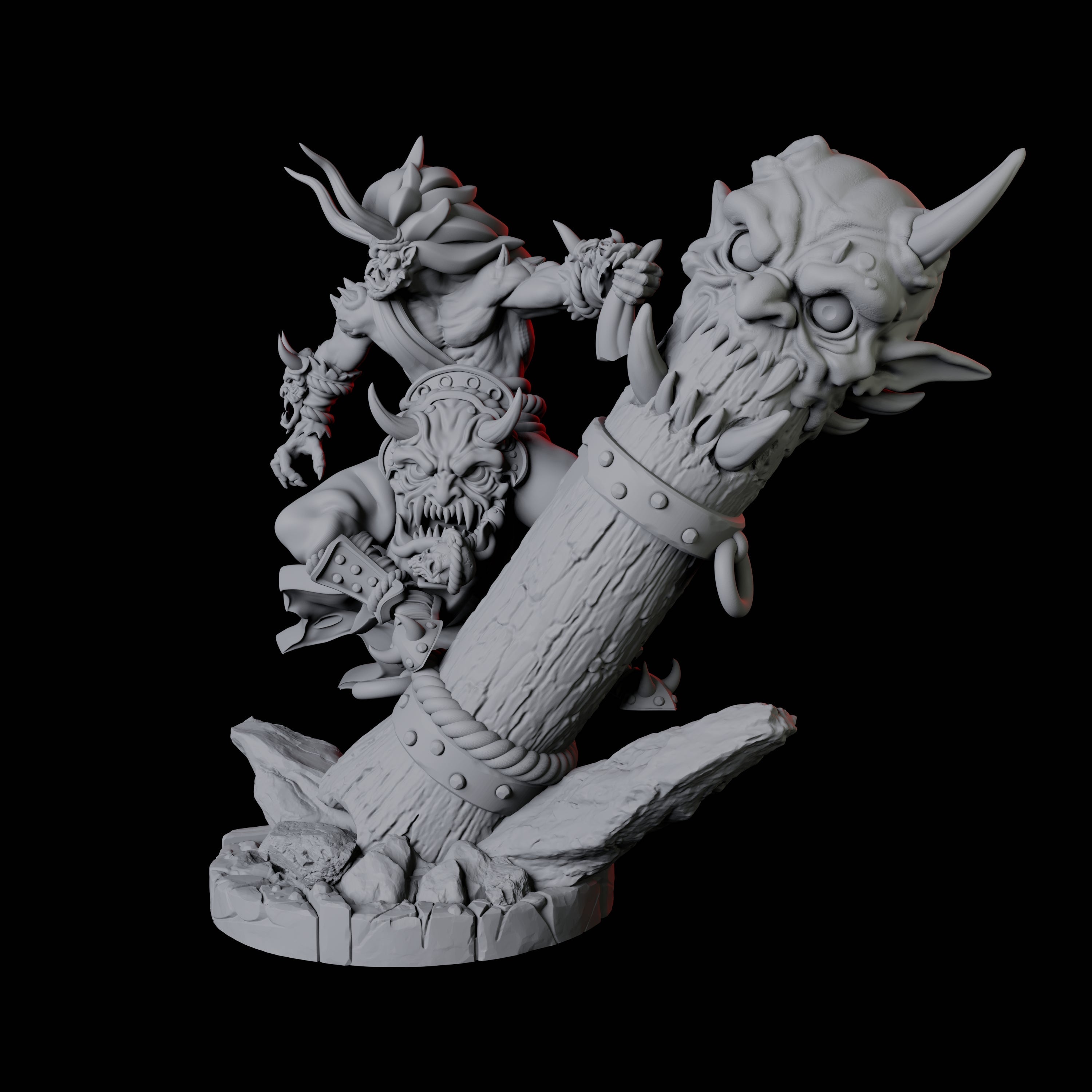 Masked Bearded Devil B Miniature for Dungeons and Dragons, Pathfinder or other TTRPGs