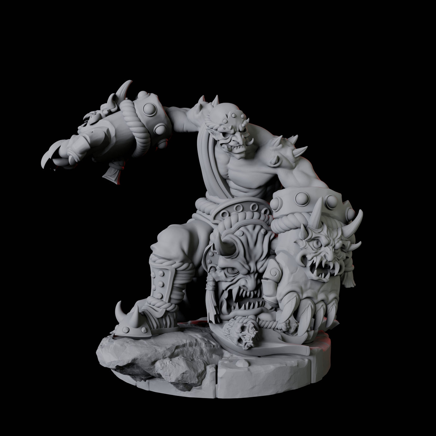 Masked Bearded Devil C Miniature for Dungeons and Dragons, Pathfinder or other TTRPGs