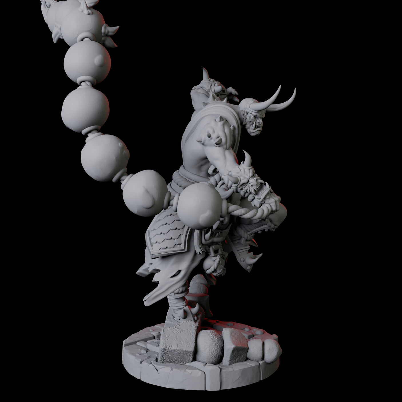 Masked Bearded Devil D Miniature for Dungeons and Dragons, Pathfinder or other TTRPGs