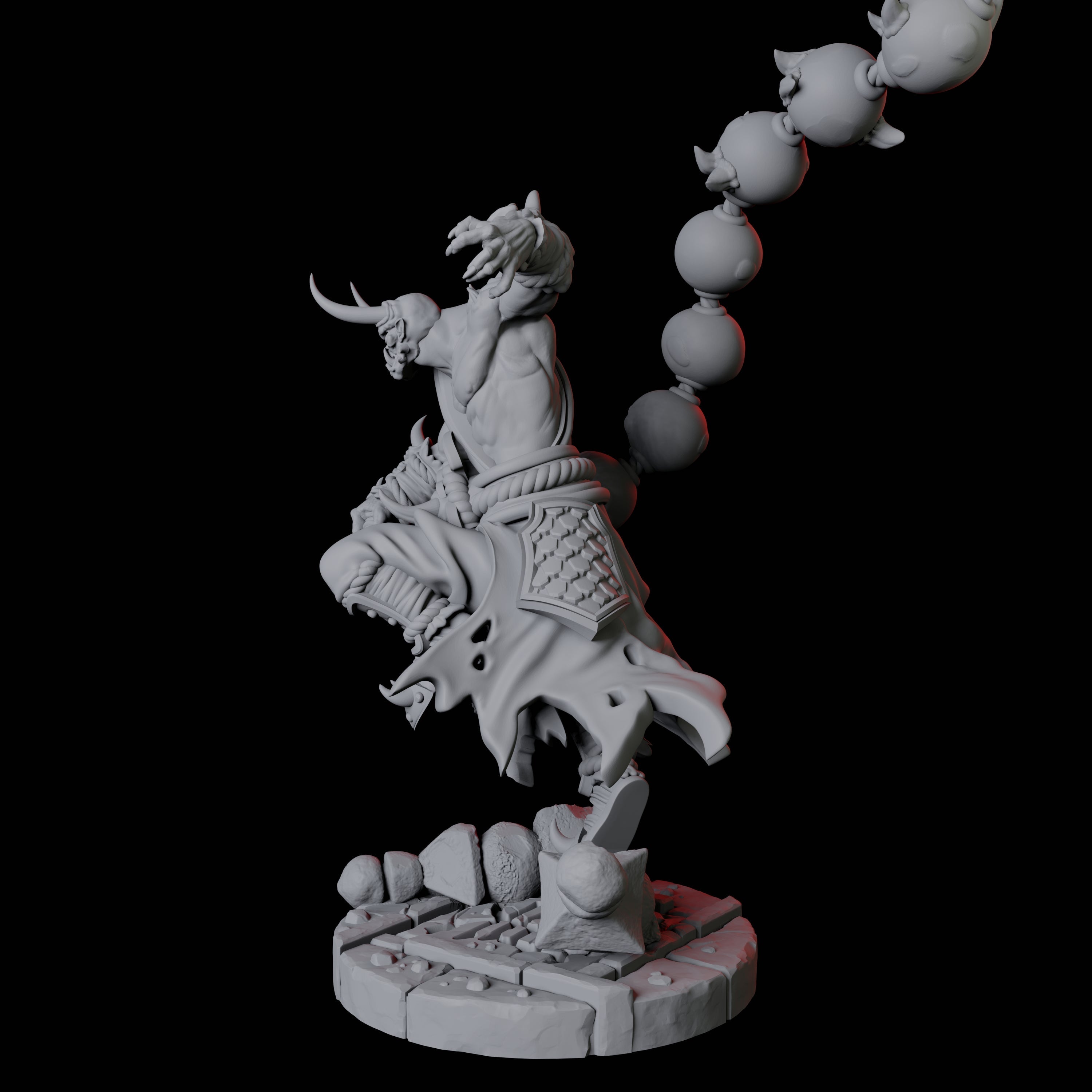 Masked Bearded Devil D Miniature for Dungeons and Dragons, Pathfinder or other TTRPGs
