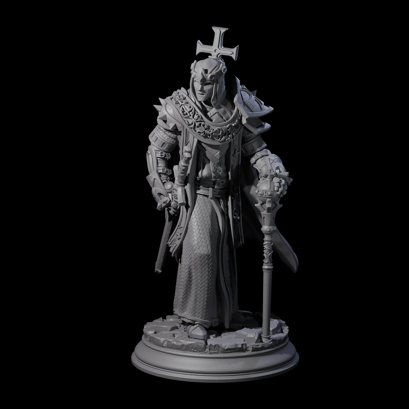 Masked Cleric Miniature for Dungeons and Dragons, Pathfinder or other TTRPGs