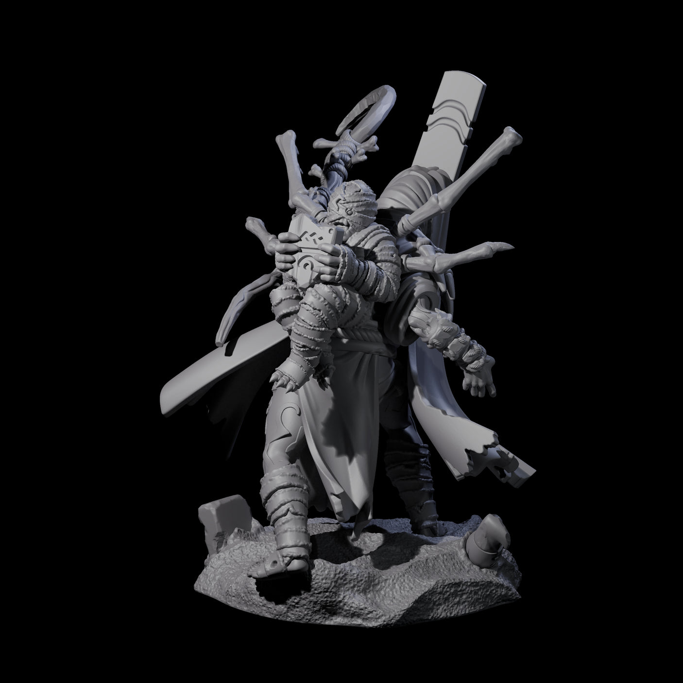 Masked Cultist Wizard Miniature for Dungeons and Dragons, Pathfinder or other TTRPGs