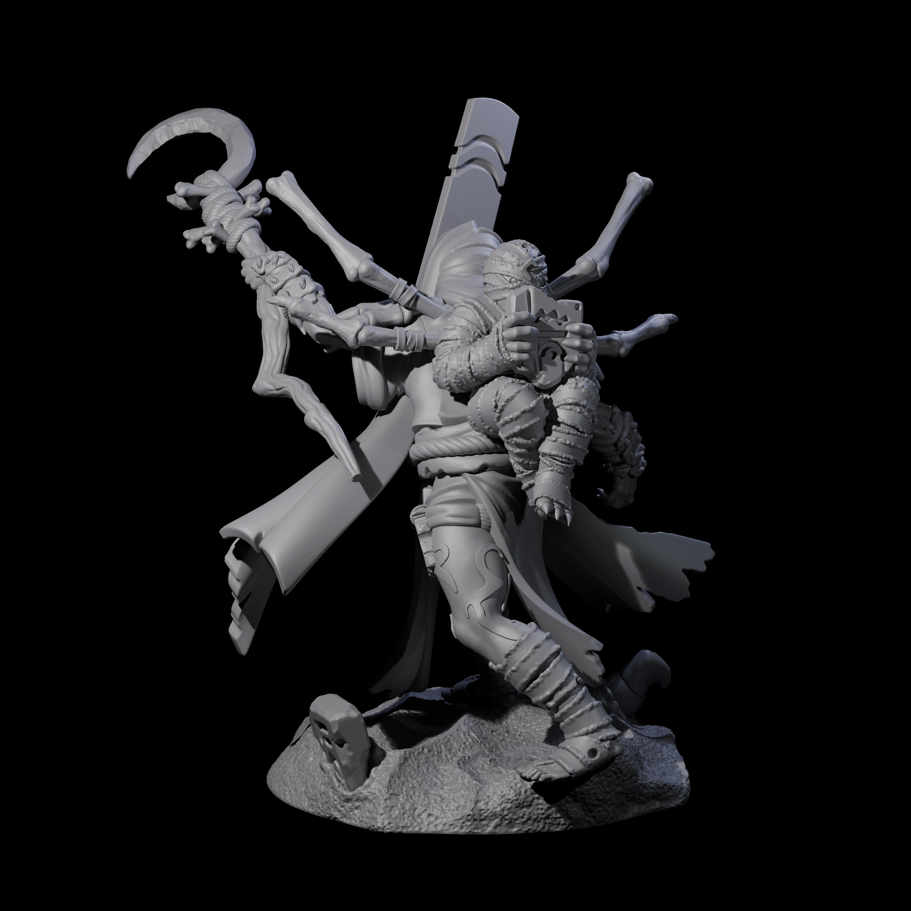 Masked Cultist Wizard Miniature for Dungeons and Dragons, Pathfinder or other TTRPGs